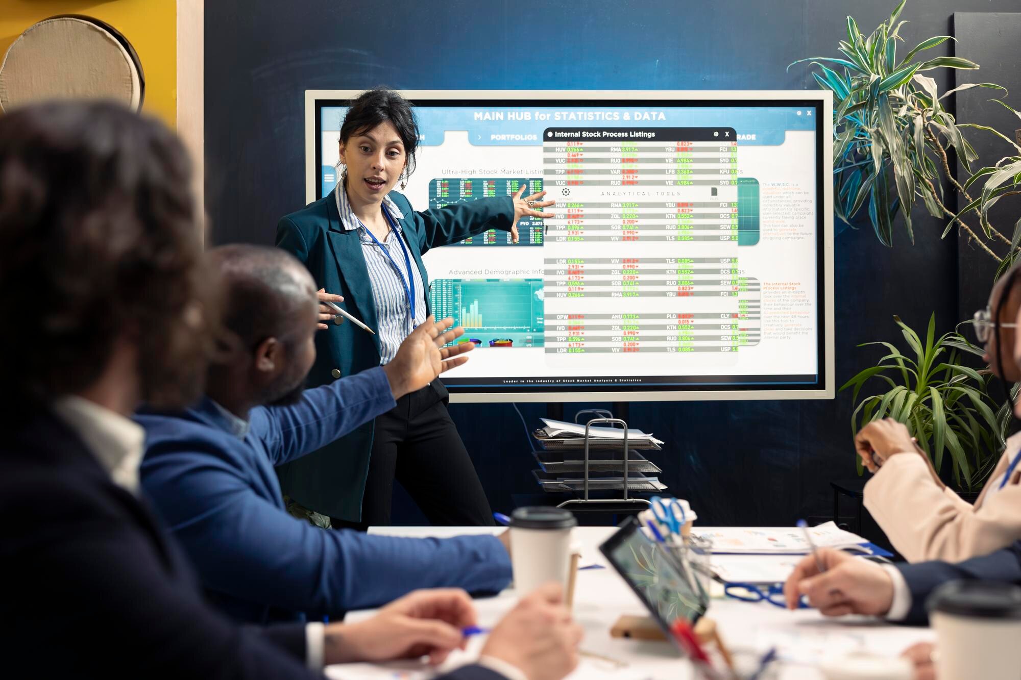 Harnessing AI for Predictive Insights: Anticipate Trends and Stay Ahead 4 business affiliates examining current budgeting pl df1de4c4281e7d2f4fb4