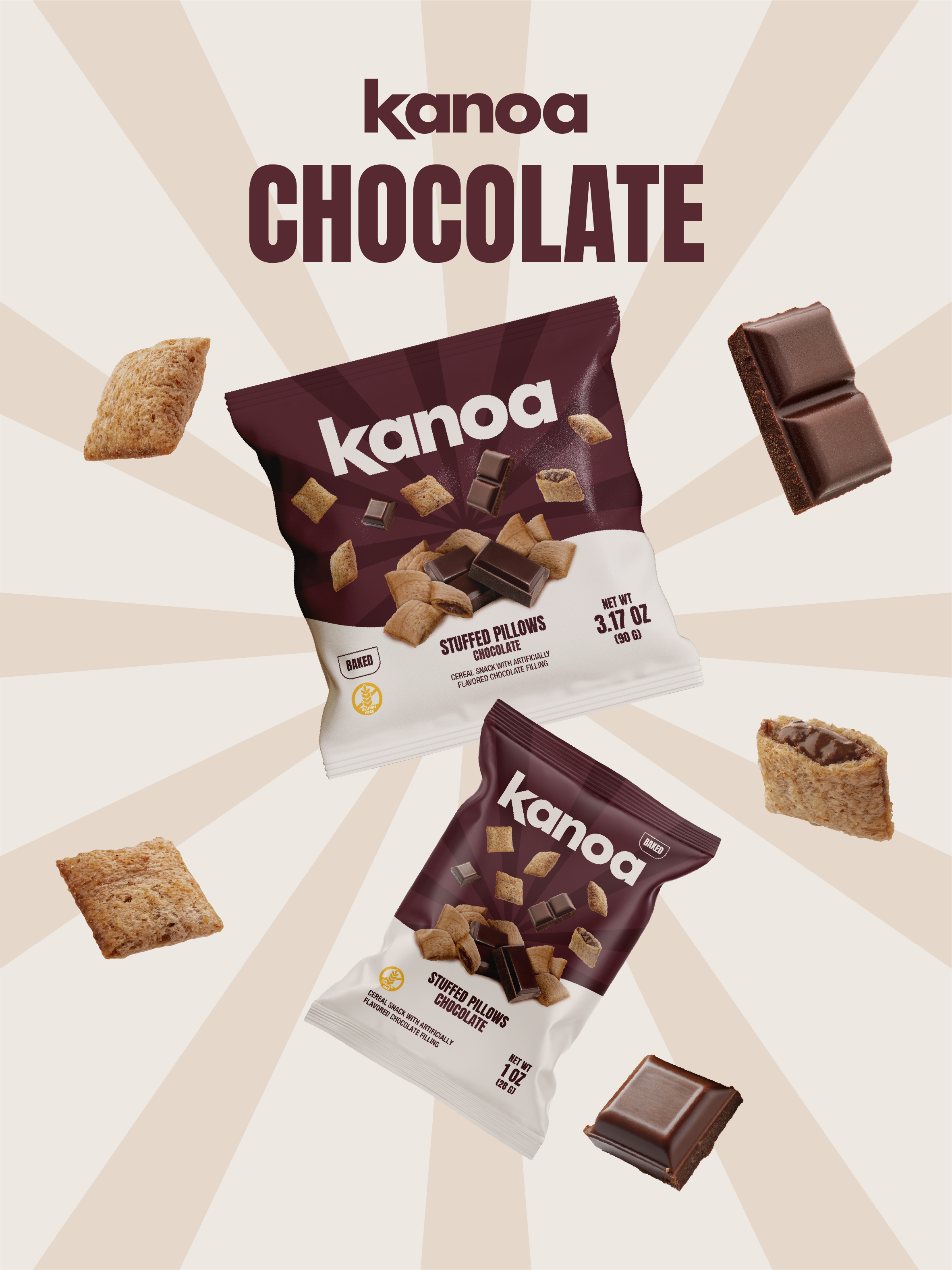 Kanoa relleno de Chocolate.