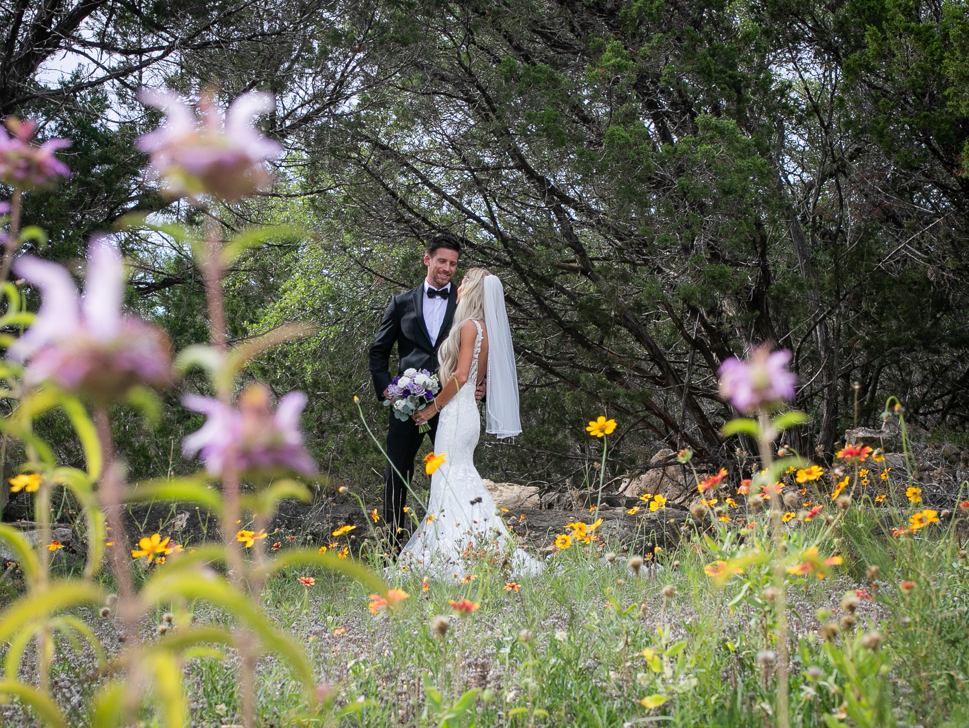 Intimate elopement ceremony at Chapel of Love ATX