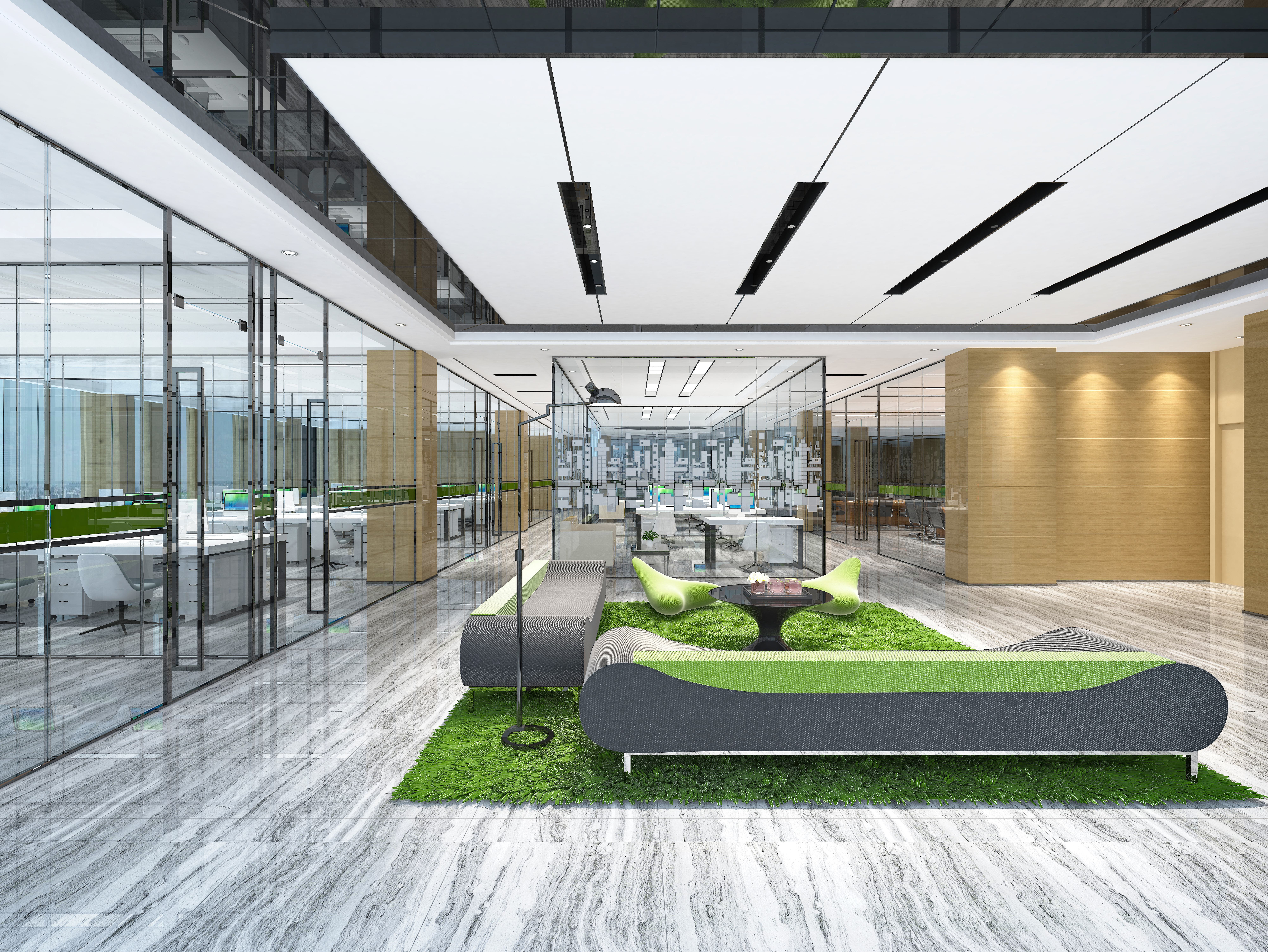 3d render od working open office large space 853d5c97685f063c7012