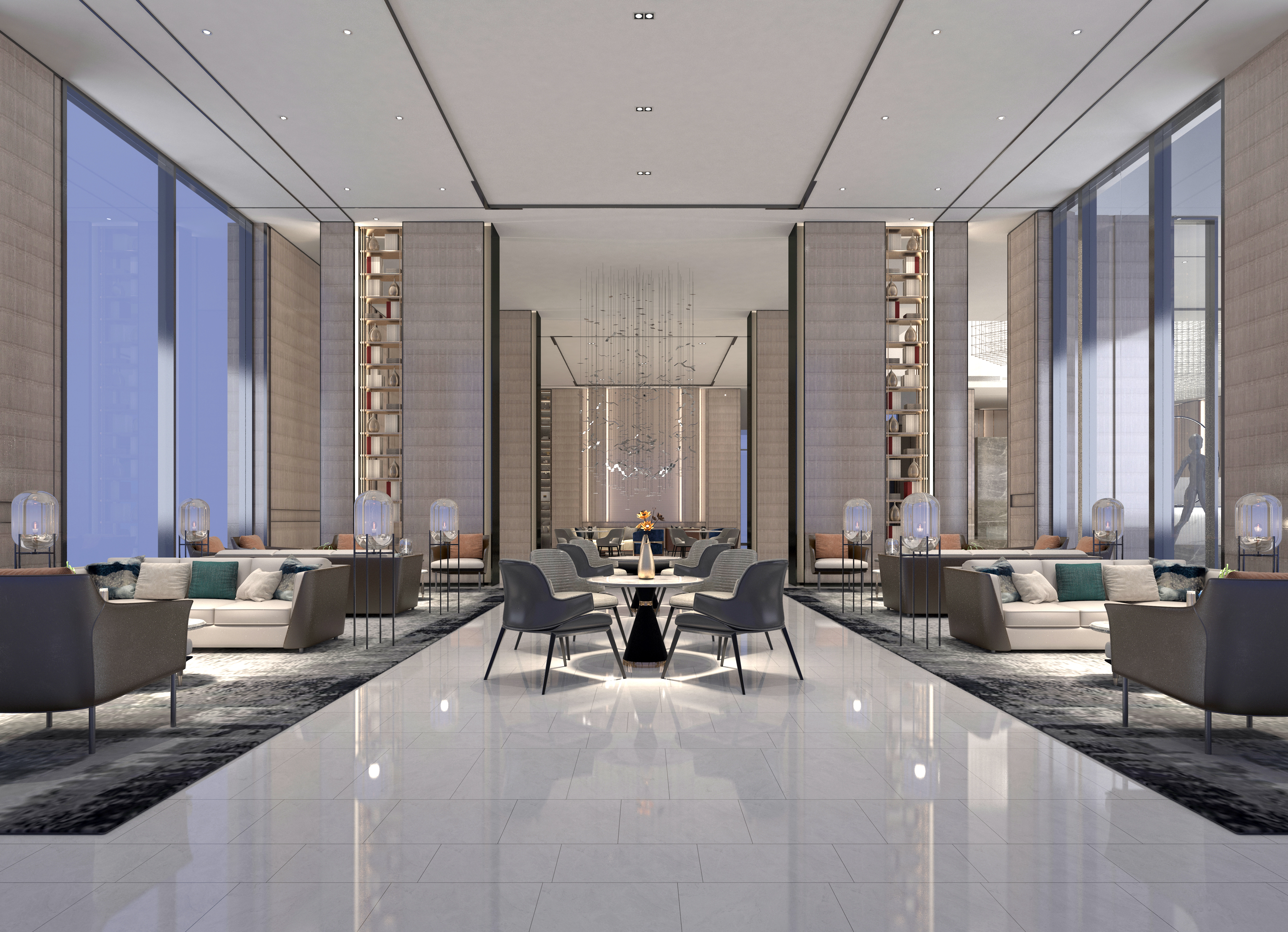 3d render of luxury hotel lobby and reception ccb06f14282126be73e9