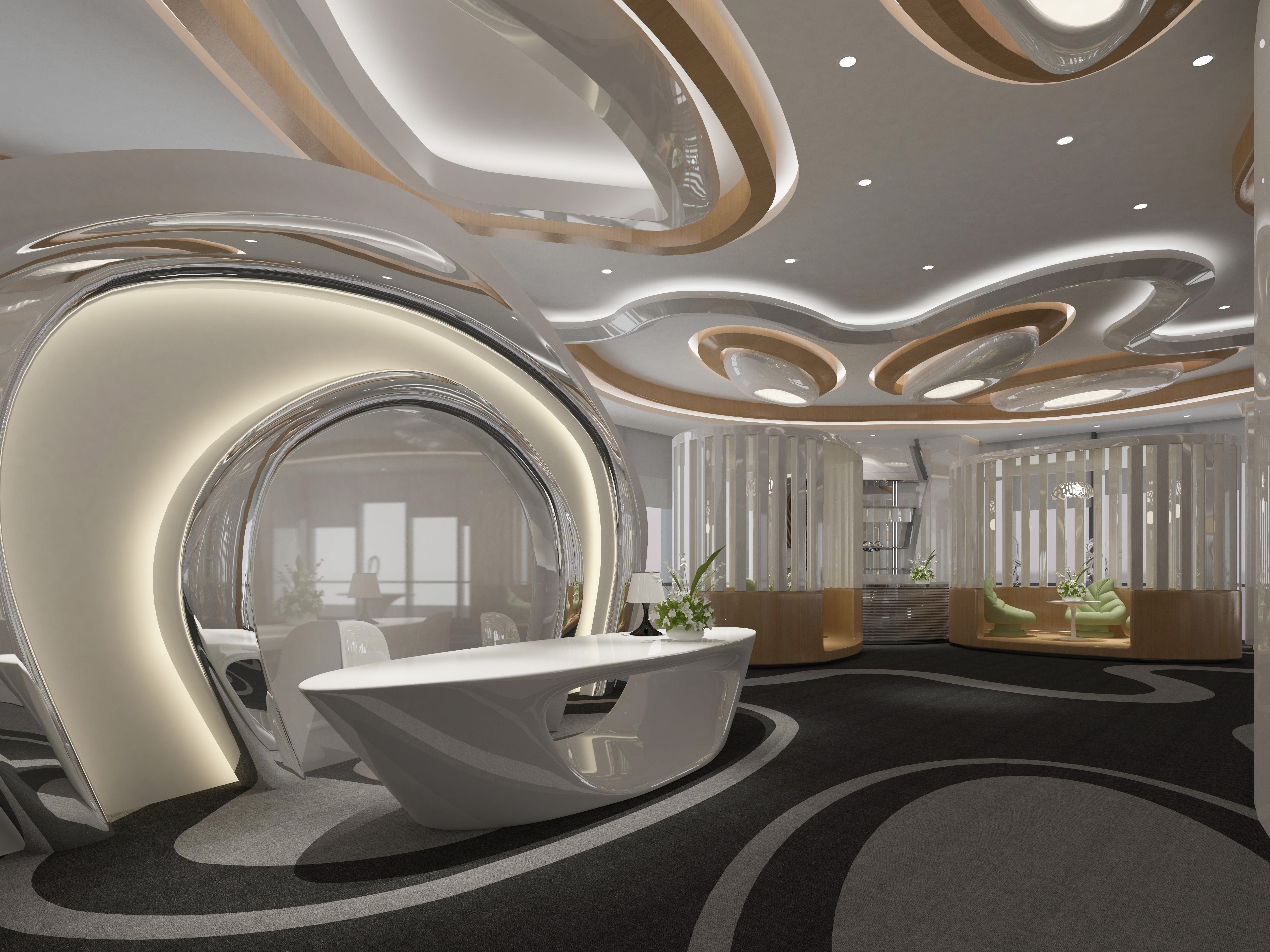 3d render of luxury hotel reception and lobby 508e5f4ae2f35429e918