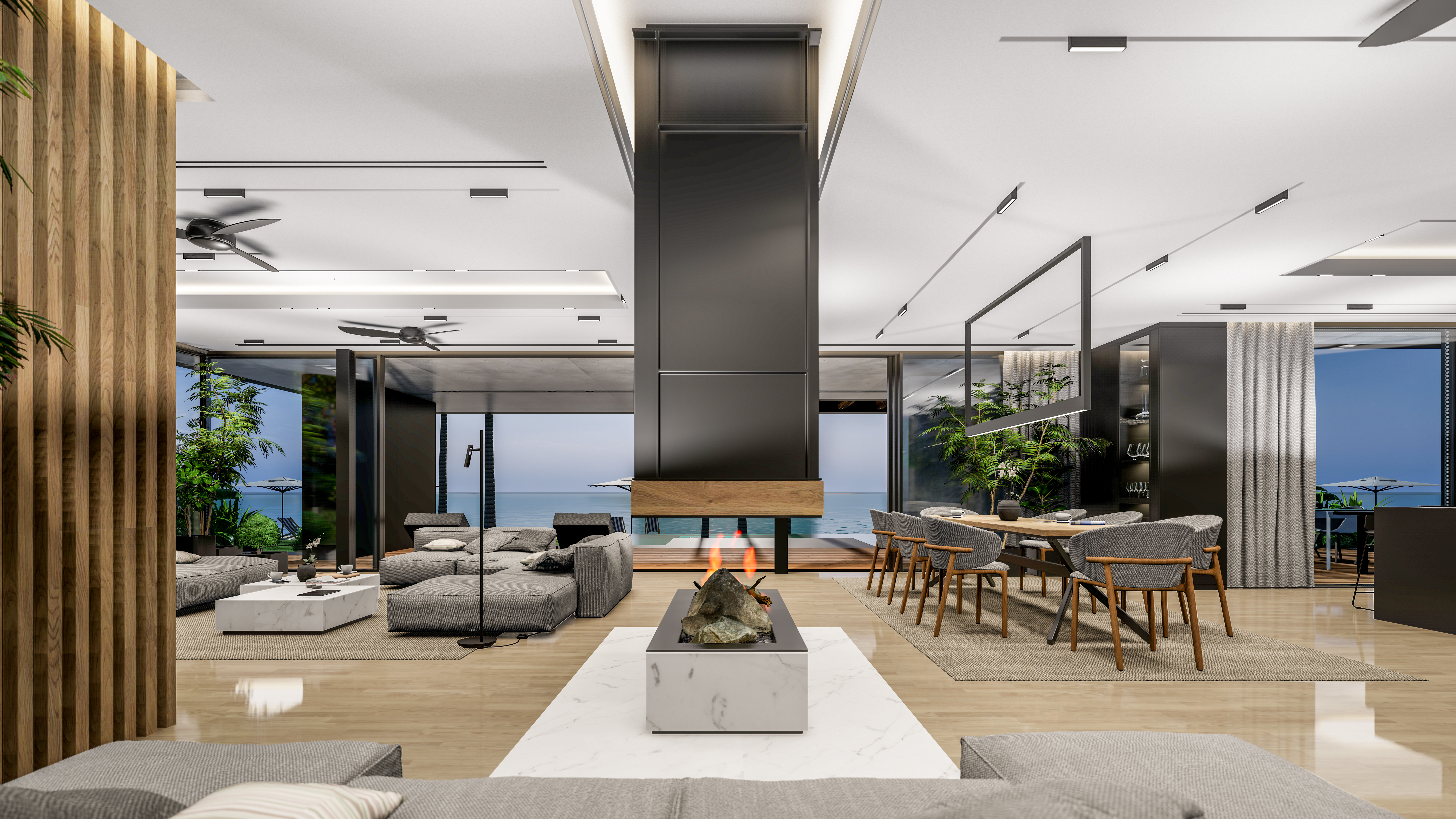 3d rendering of modern cozy interior with living 1947ba8263b68fea02d7