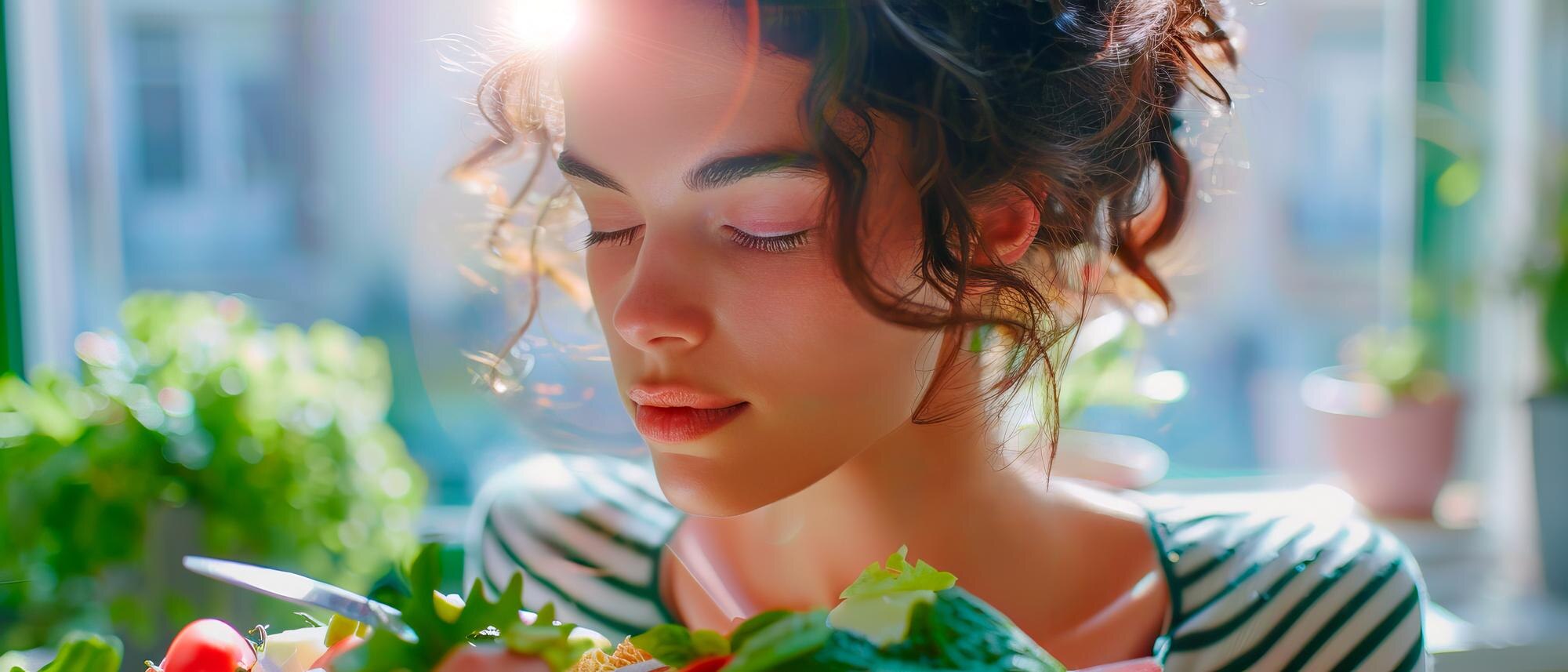 A Close Up Woman Holding Bowl Of Vegetables In Her F3Dd9E4D3Ee250A5Ca41