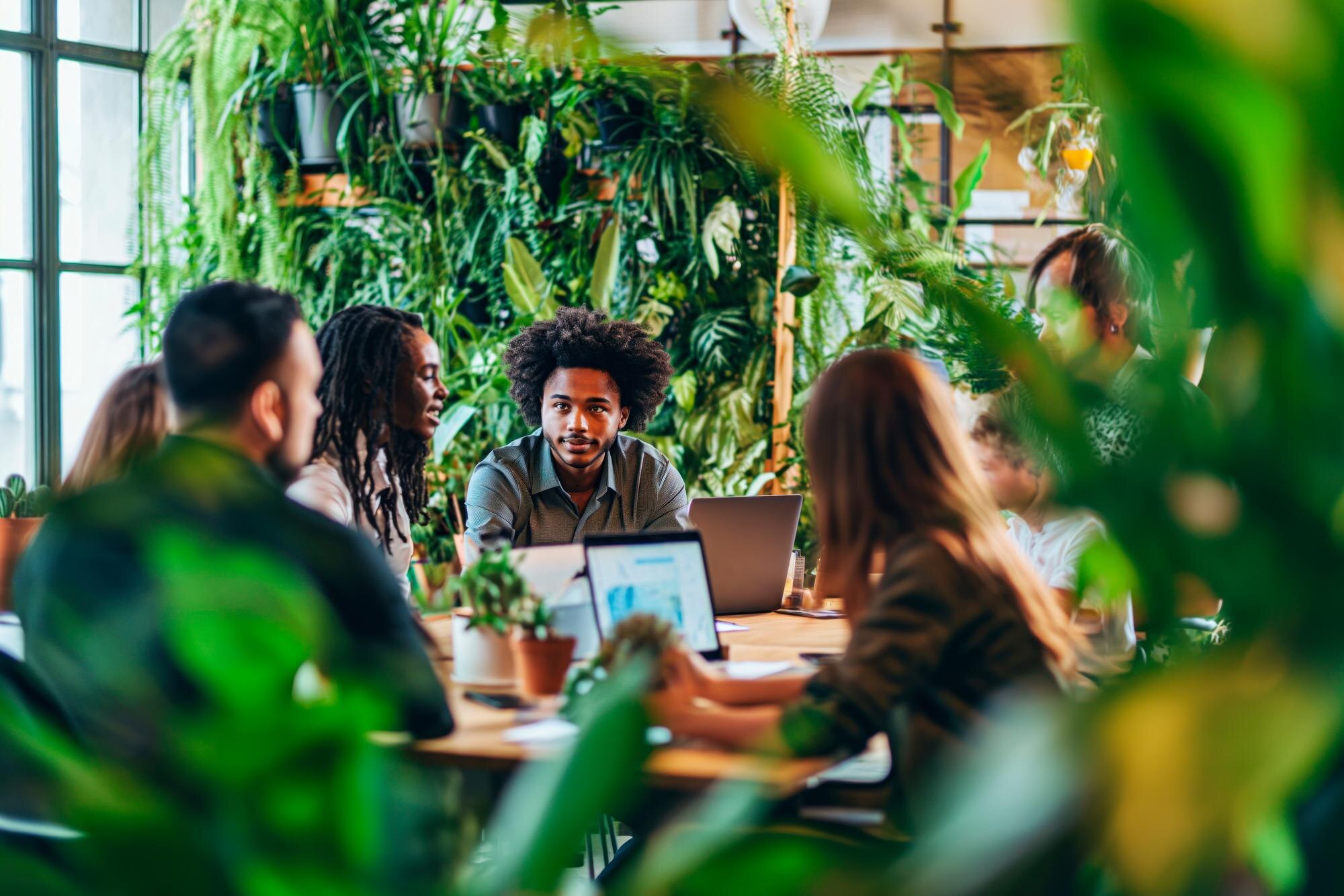 a creative team brainstorming in an office with ve fd69723ae6c6043e4a65