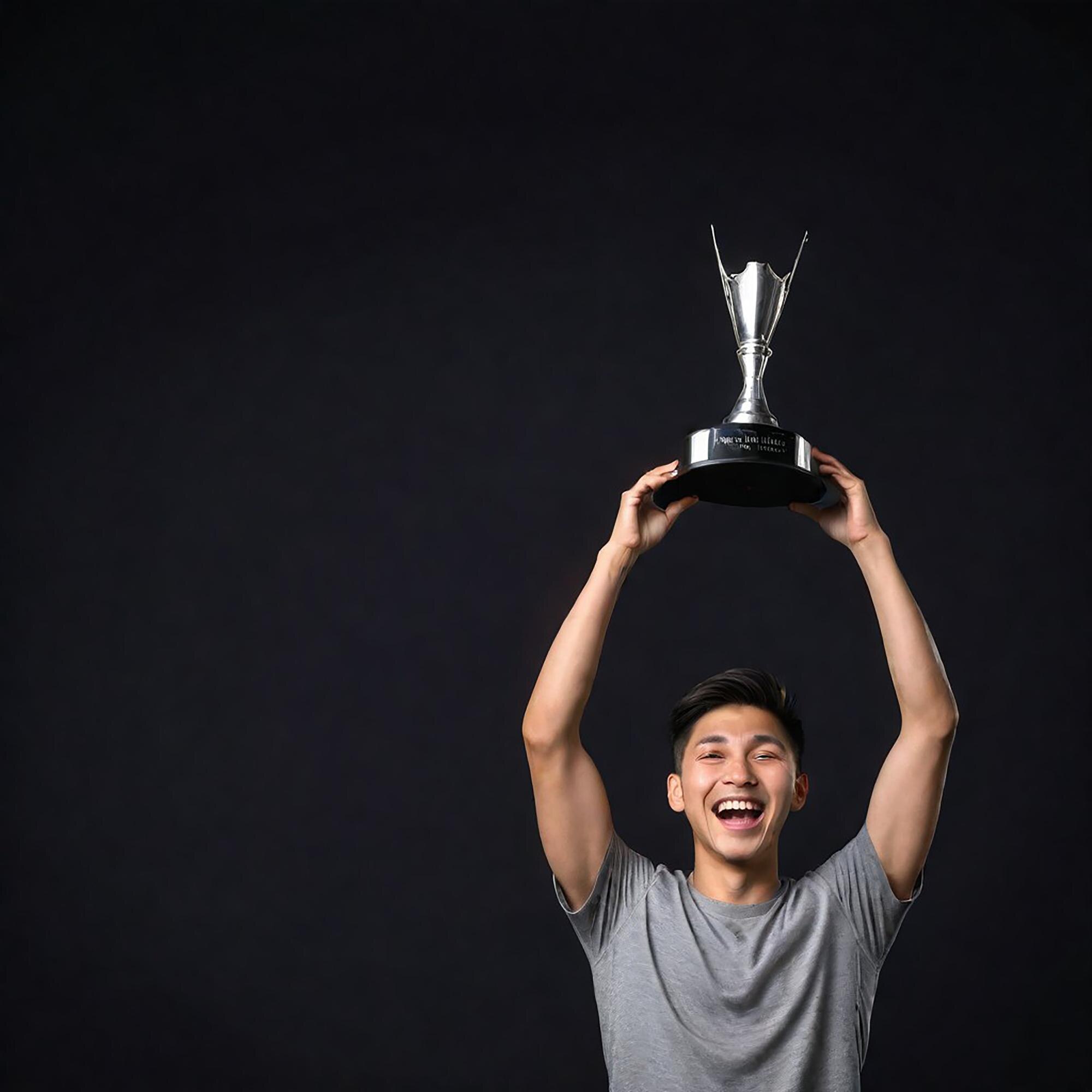 Why Business Excellence Awards Matter When Choosing a Plastic Supplier 2 a man holding up a trophy that says quot trophy qu f76e53625574c06a5700