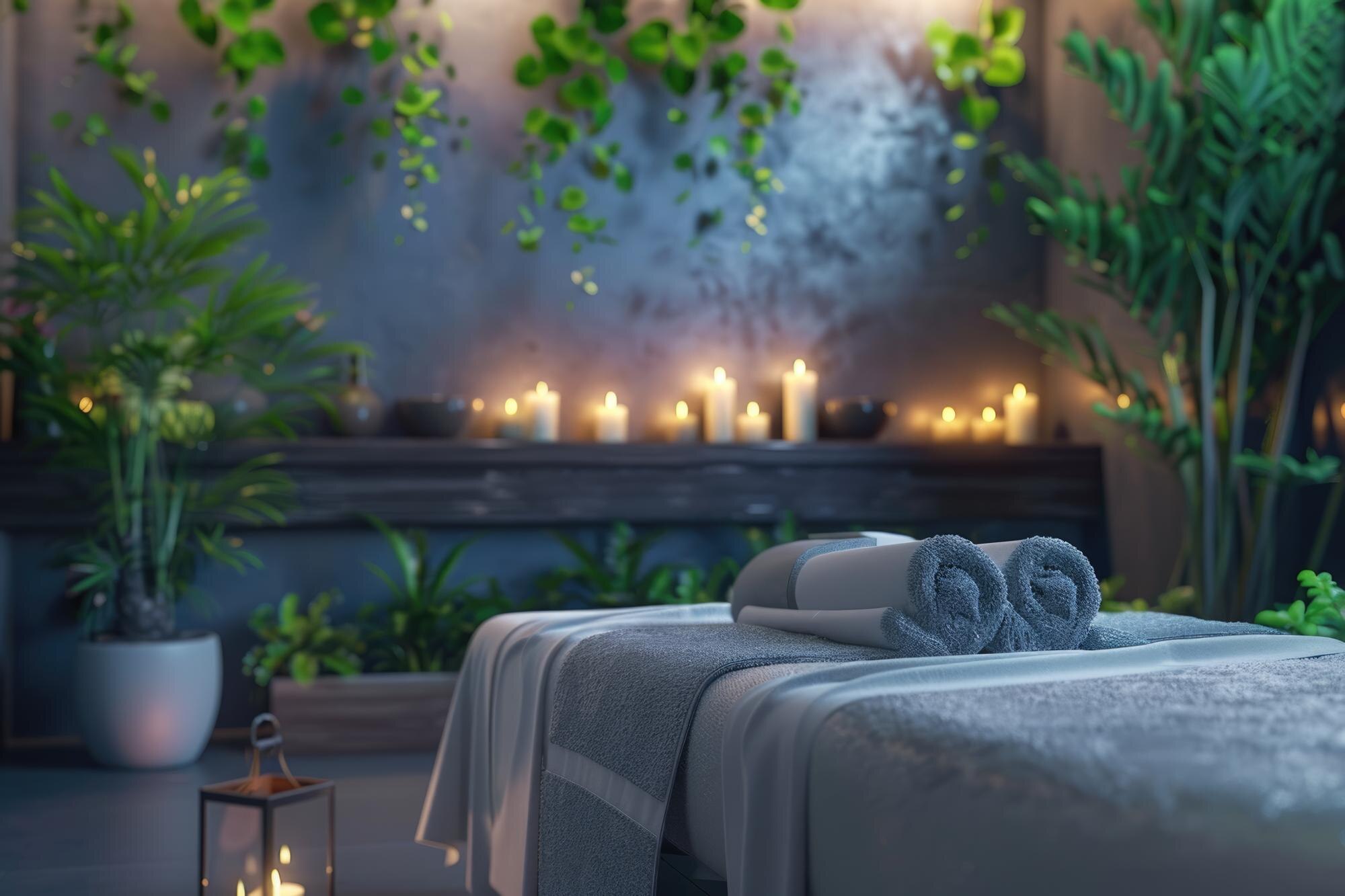 The Surprising Benefits of Swedish Massage for Pain Relief and Relaxation 3 a room with a fireplace and a green plant in the c cd09310085521e973ded