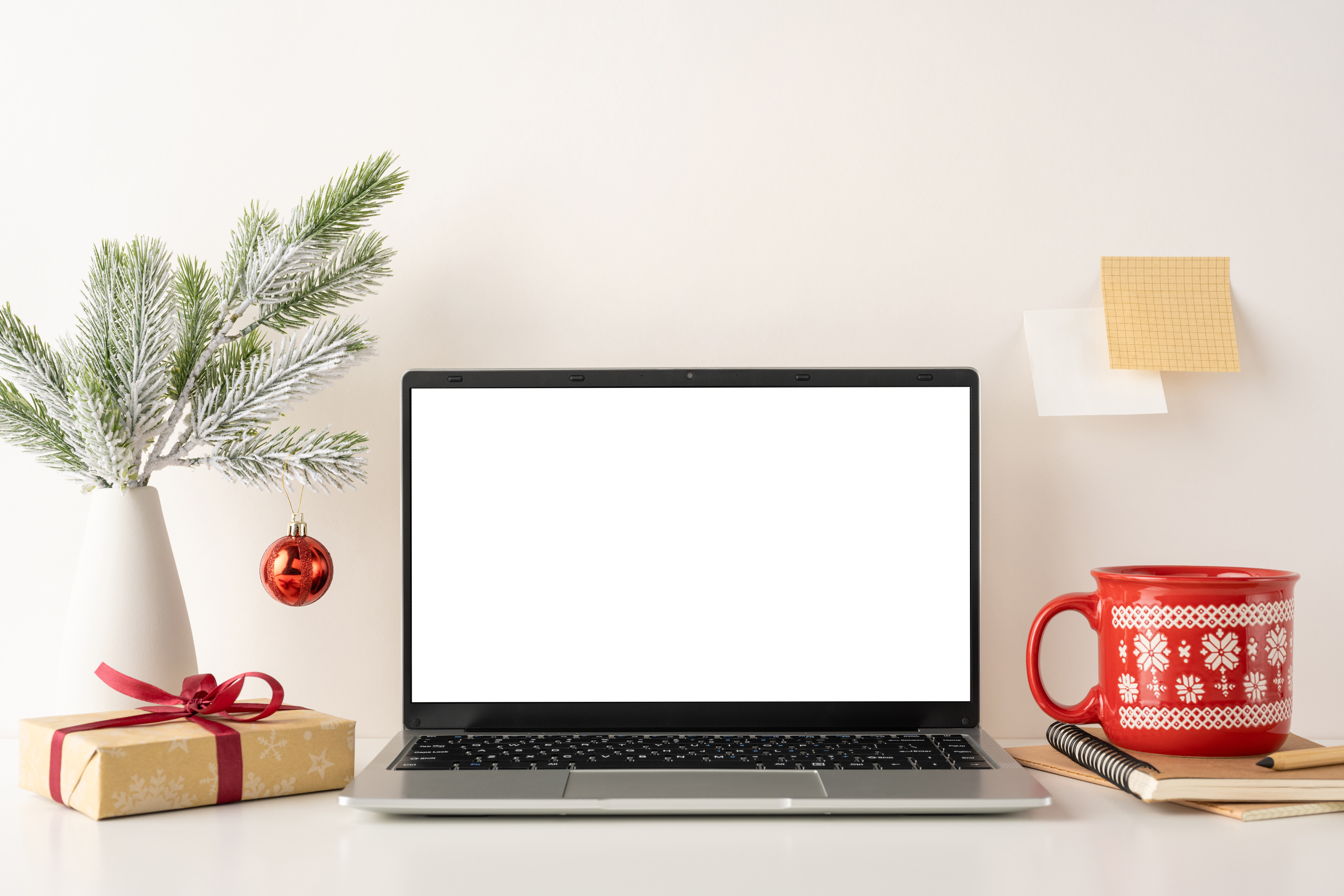 Season's Greetings from Defyn Digital: Cheers to a Brighter New Year! 15 a still life cozy minimalist workspace with a lapt 9aa7755993cae7506672