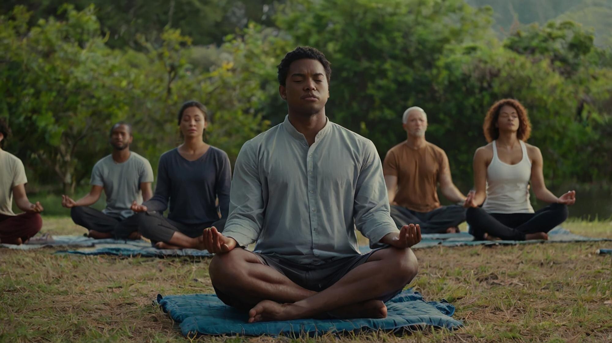 a tranquil outdoor scene with people practicing yo 02a6fe076596d8dc179e