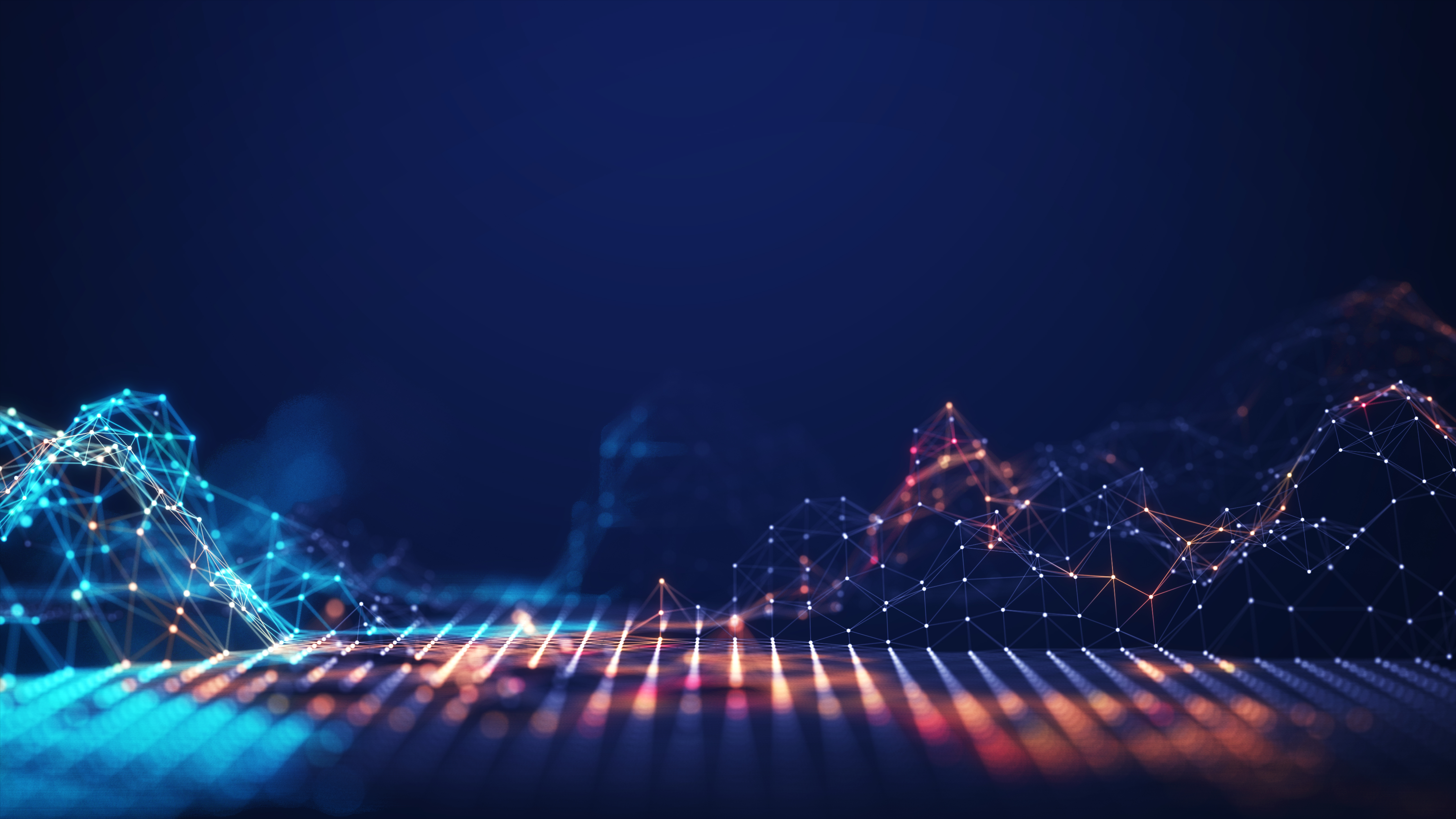 Abstract connected dots and lines concept of ai t