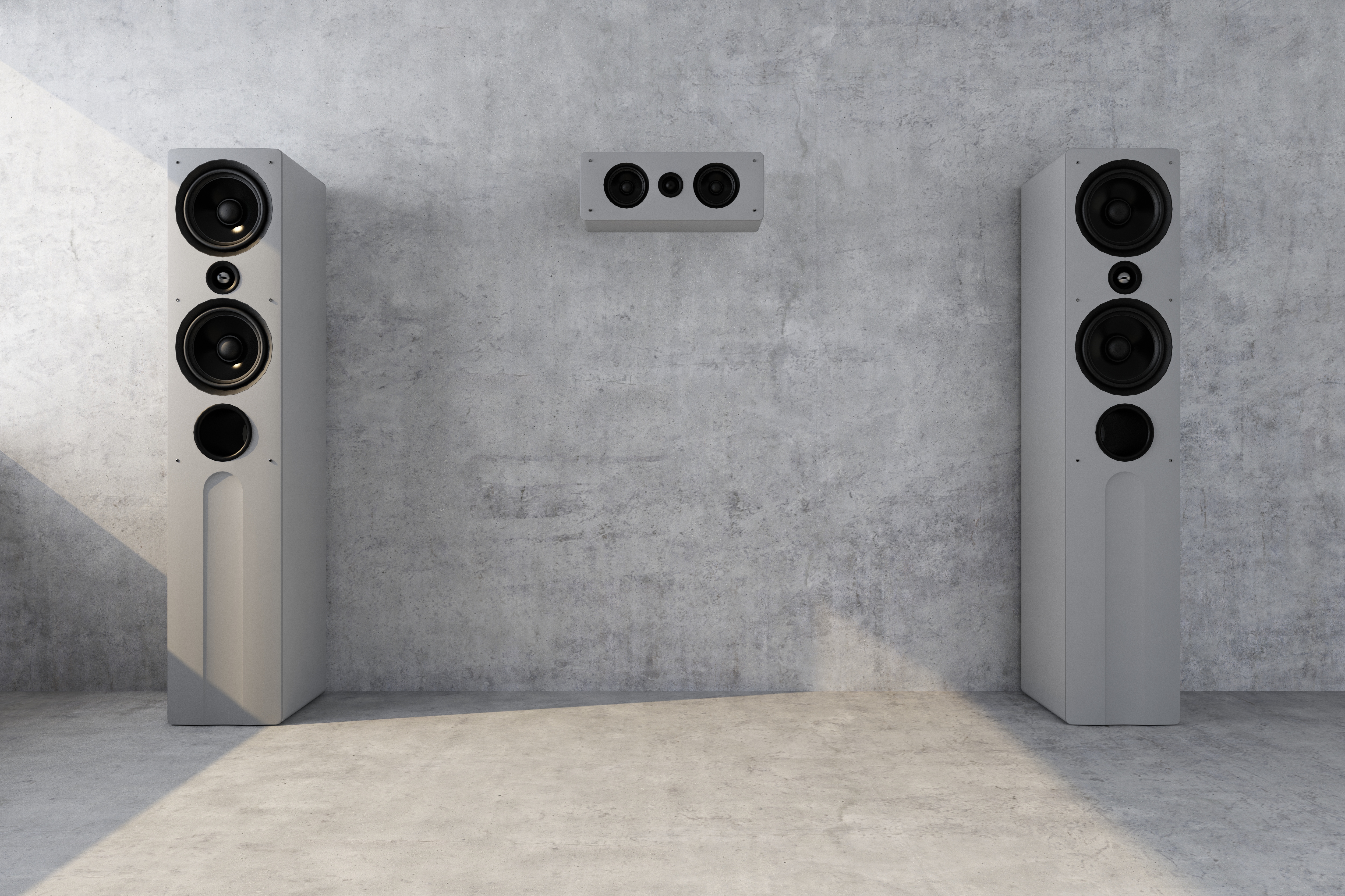 acoustic speakers near concrete wall 003ece4c92adc60860c1