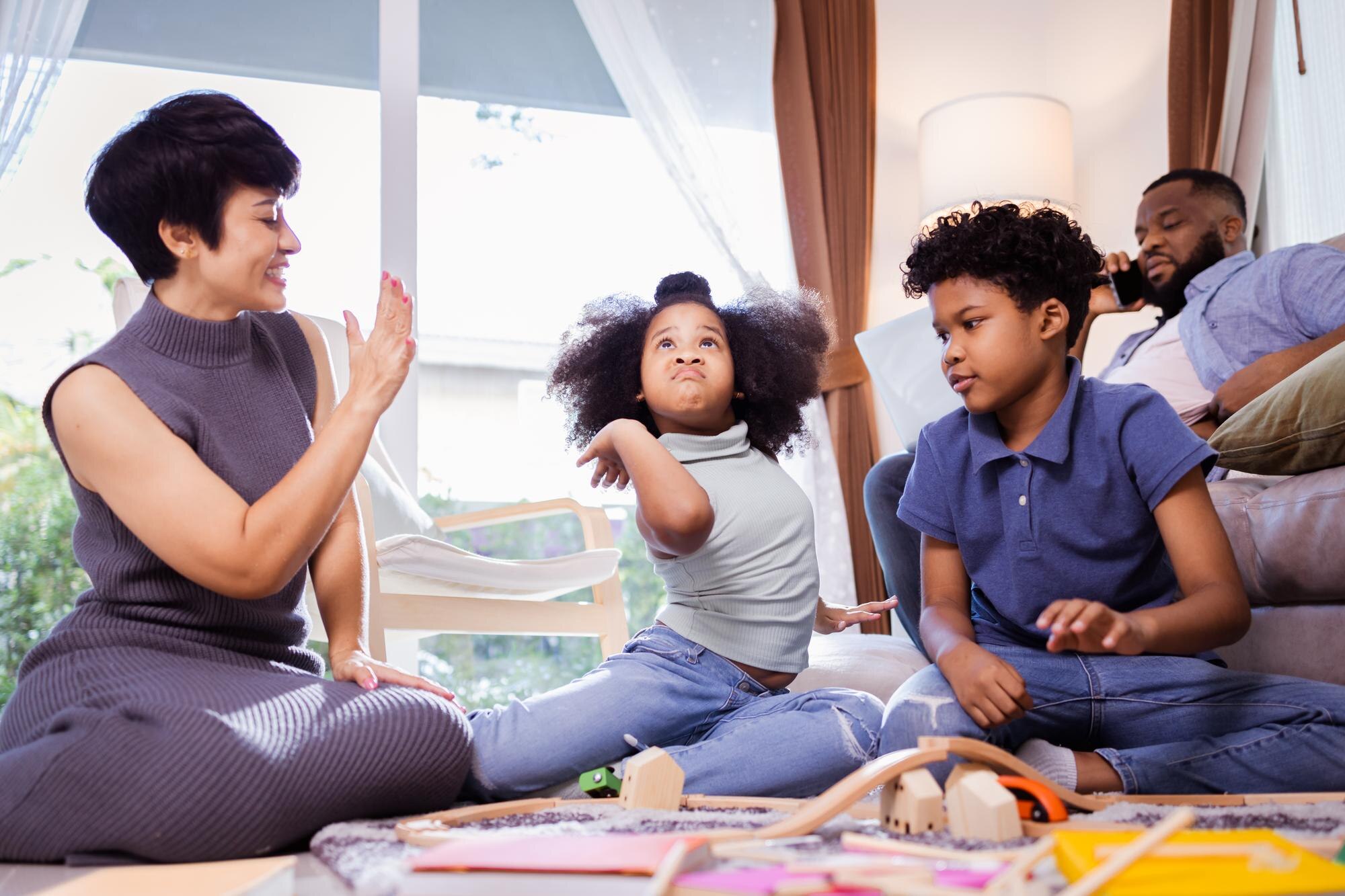 african american family bonding over playtime idea eee5a9abb9b4cdec4f1e