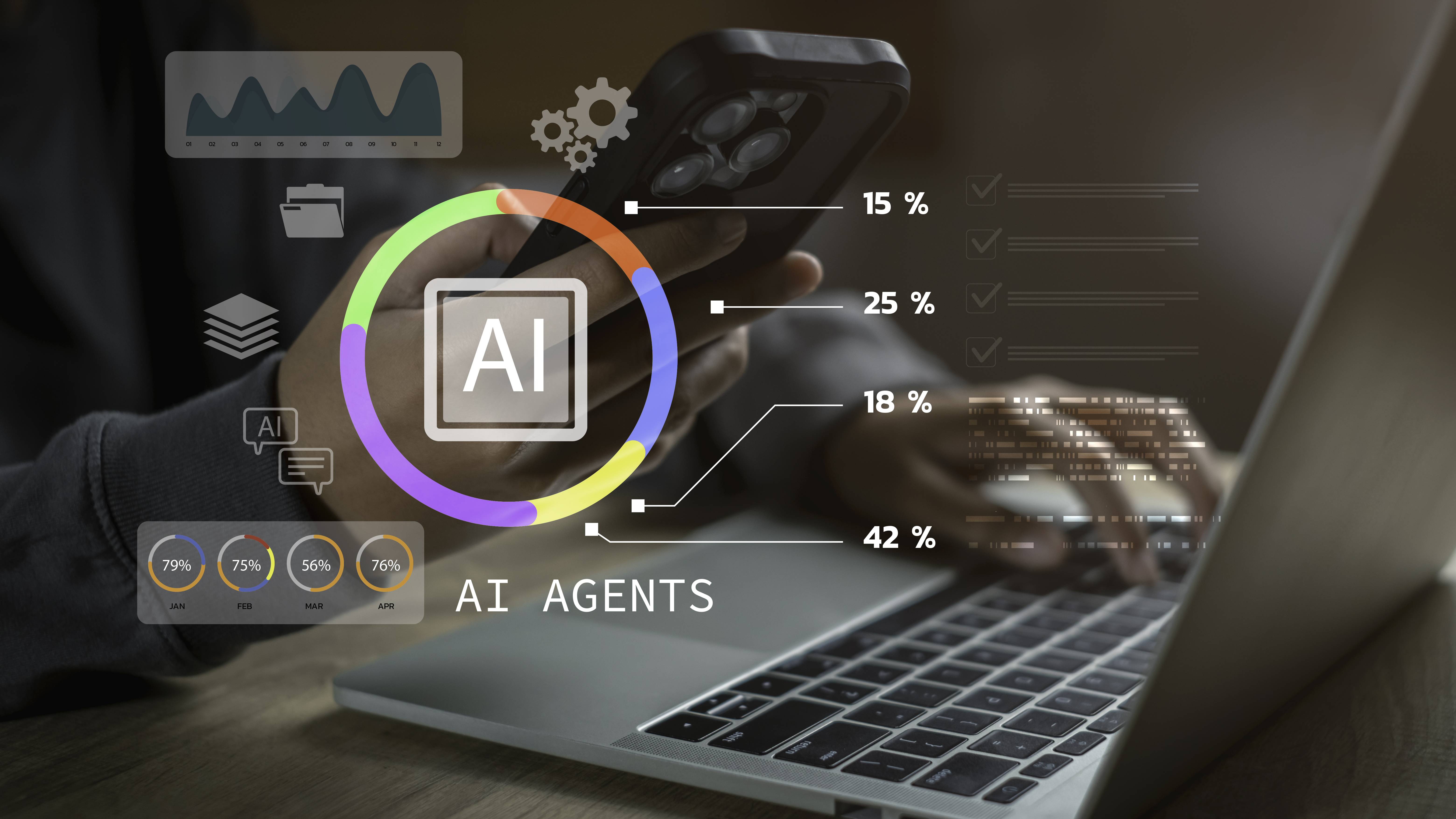 ai agent and intelligent data concept with busines 76ee240516428057e30d