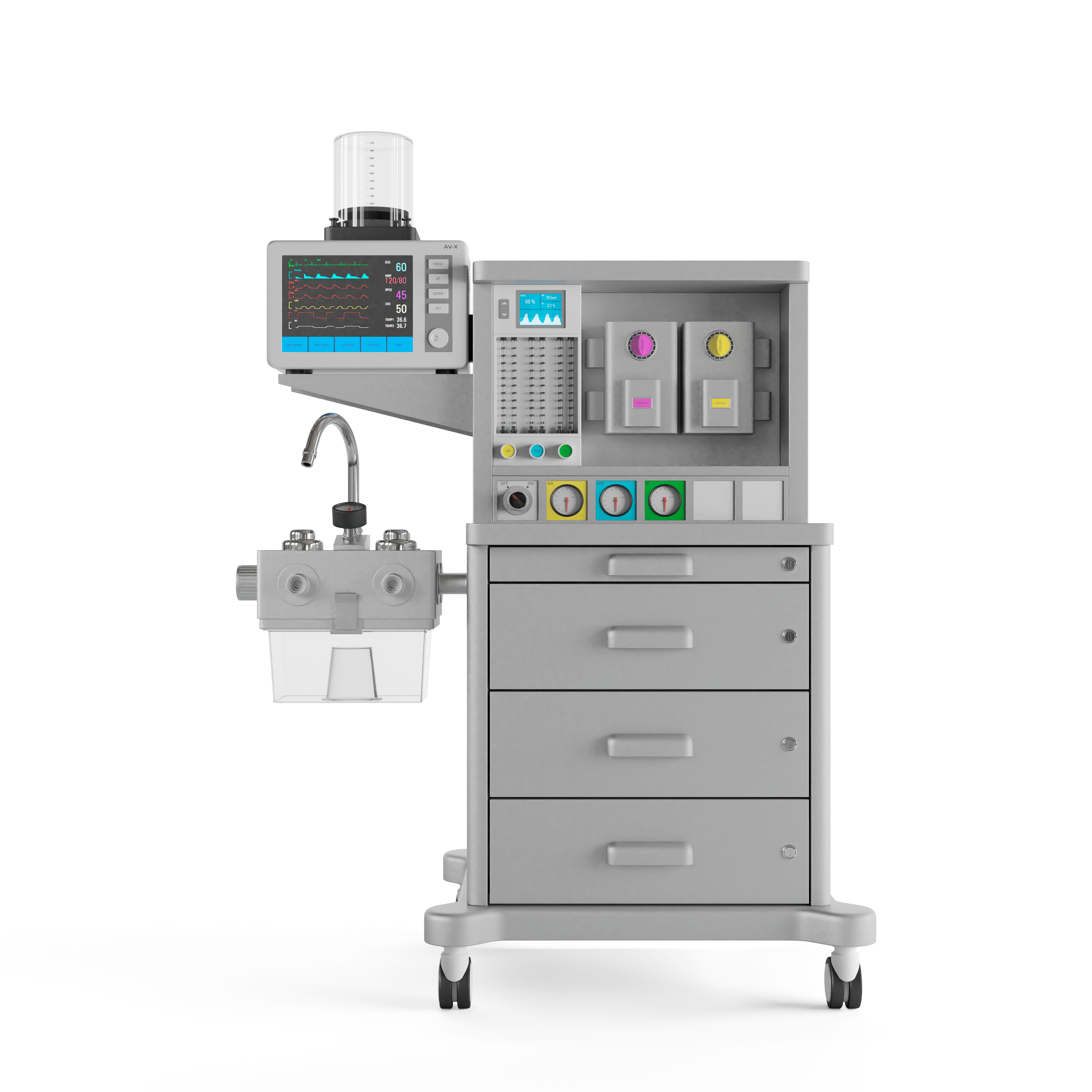 anesthesia respiratory apparatus against a white b 8bfc4956c724d9d74f99