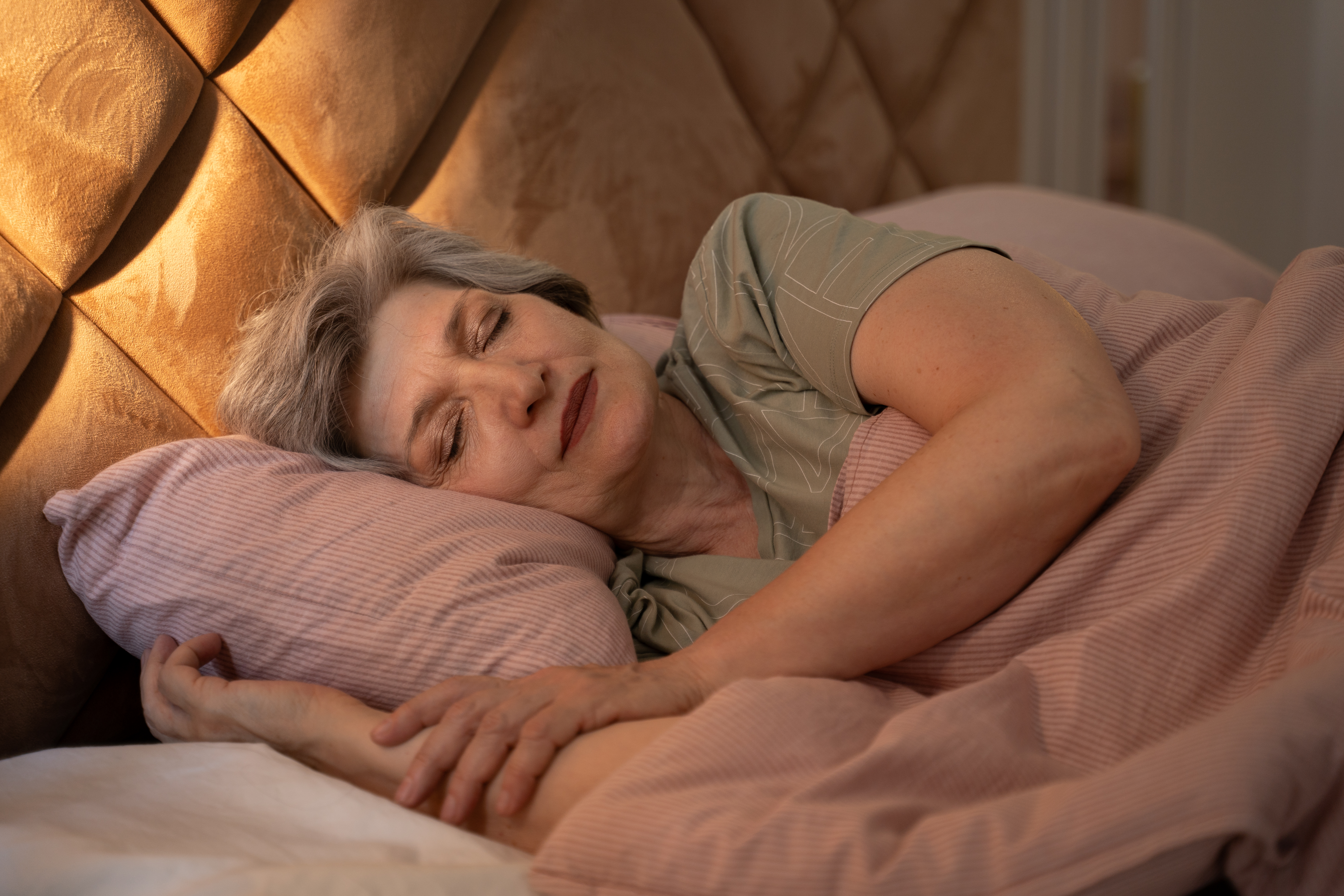at night an elderly woman can be seen sleeping so ccf0c1cabccb765cf1d1