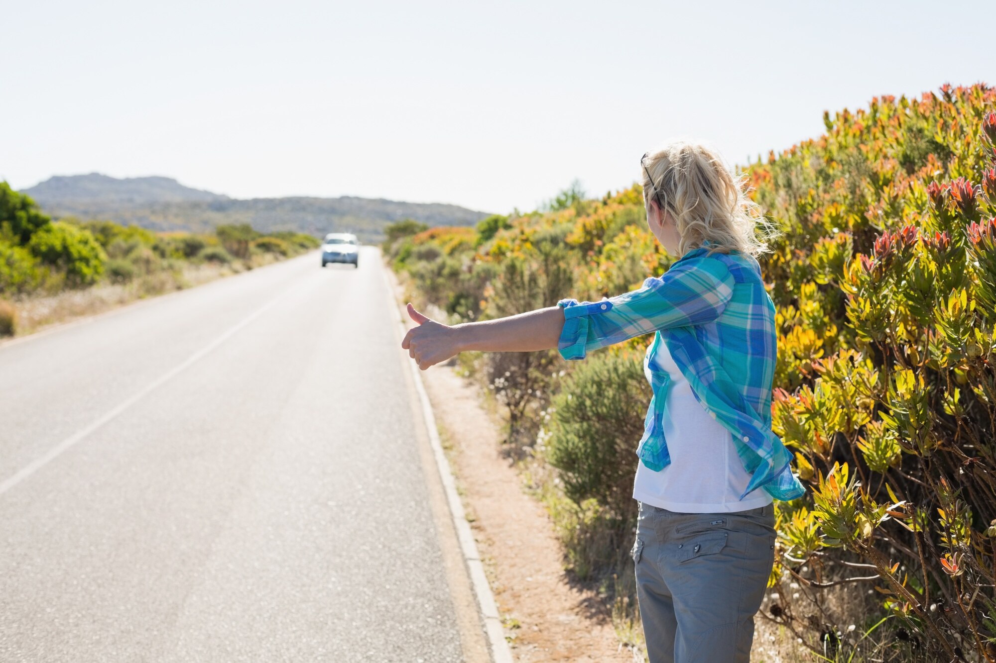 attractive blonde hitch hiking on rural road 985a59ba521cf19bd212 BTOURS