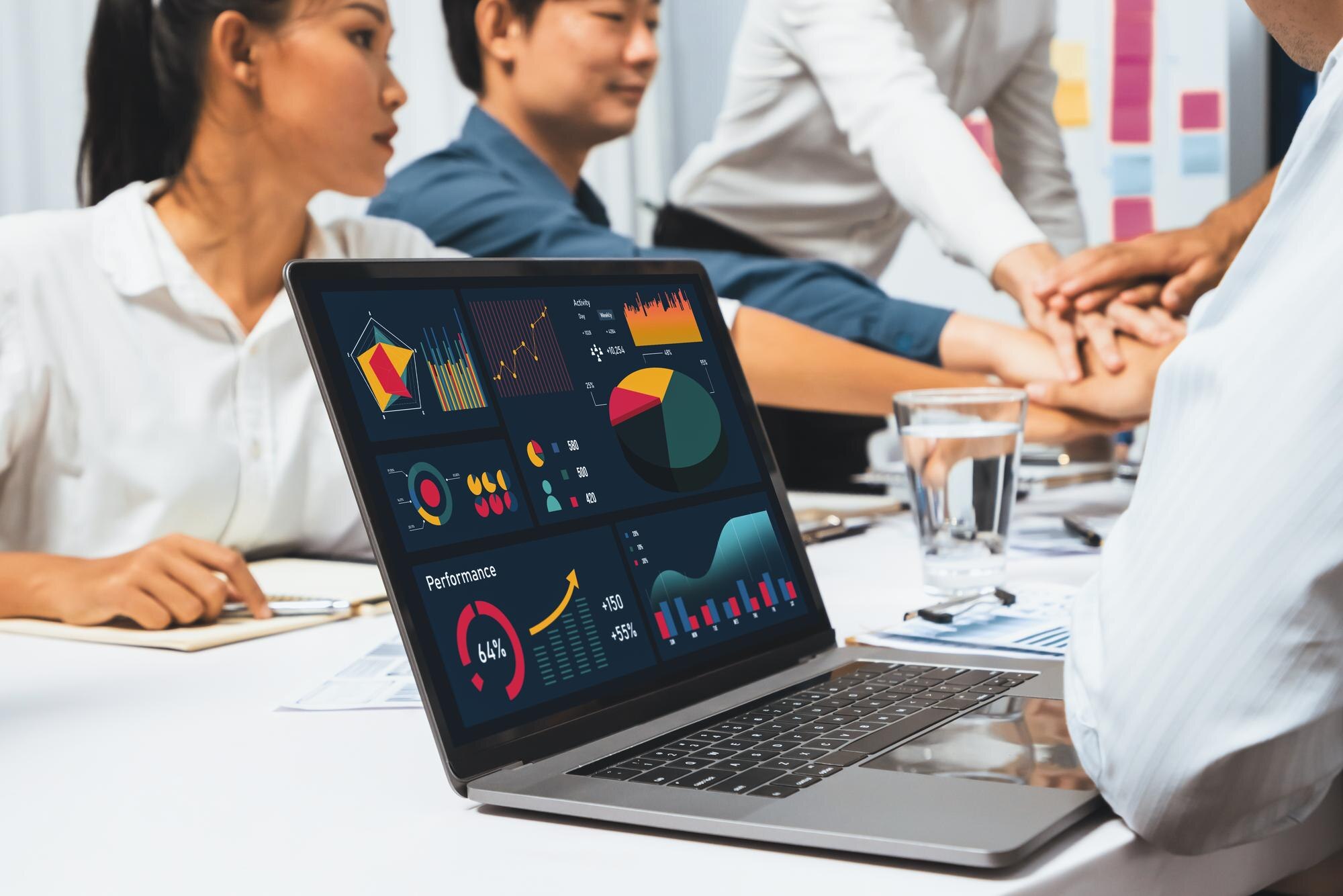 Is Google Ads Truly Working for Your Business? 3 bi dashboard display on laptop monitor with teamwo c0ba118c92e9f7a3832a