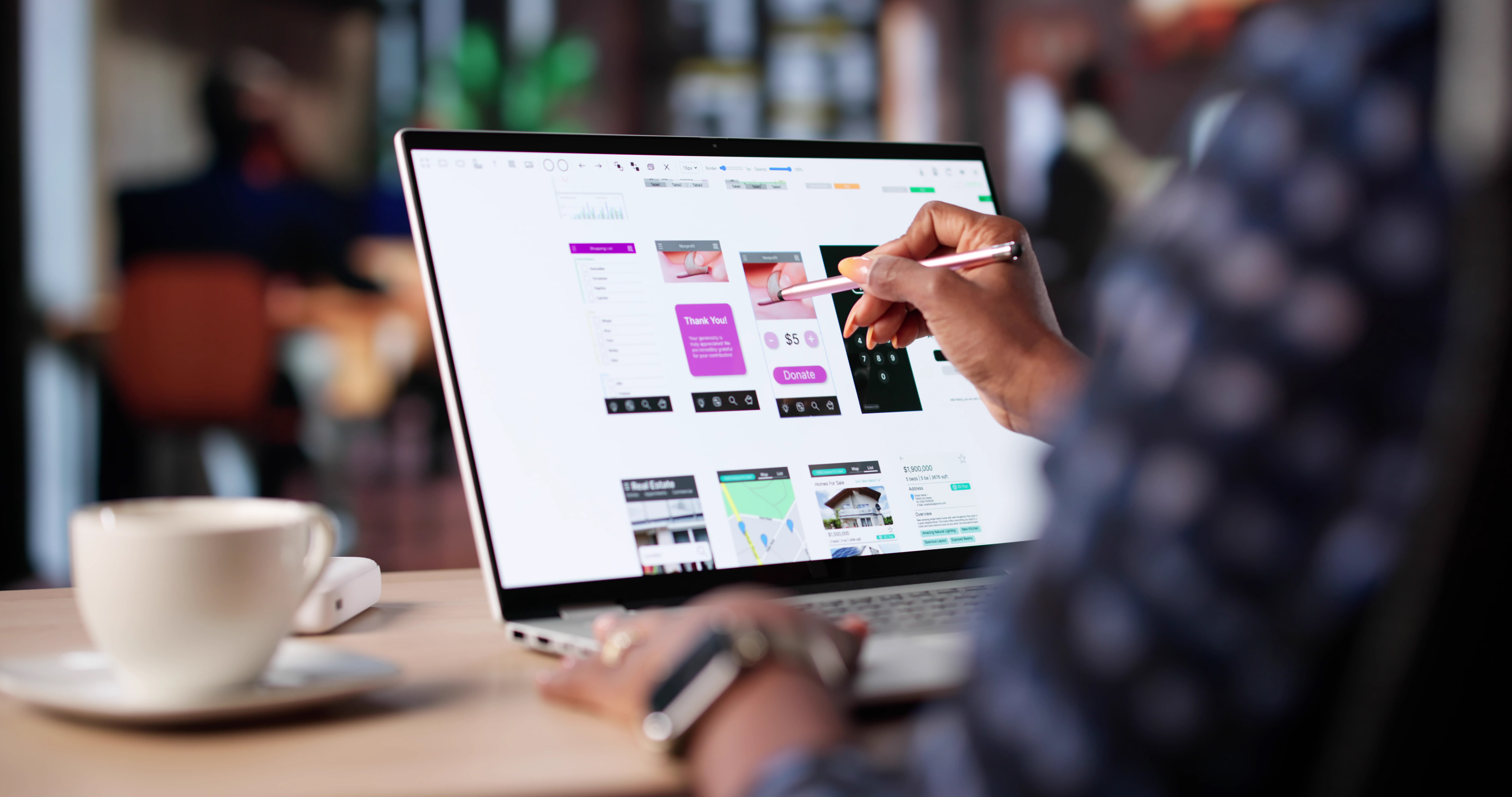 black businesswoman designs user interface on lapt 05a5e7600c8283f640c2