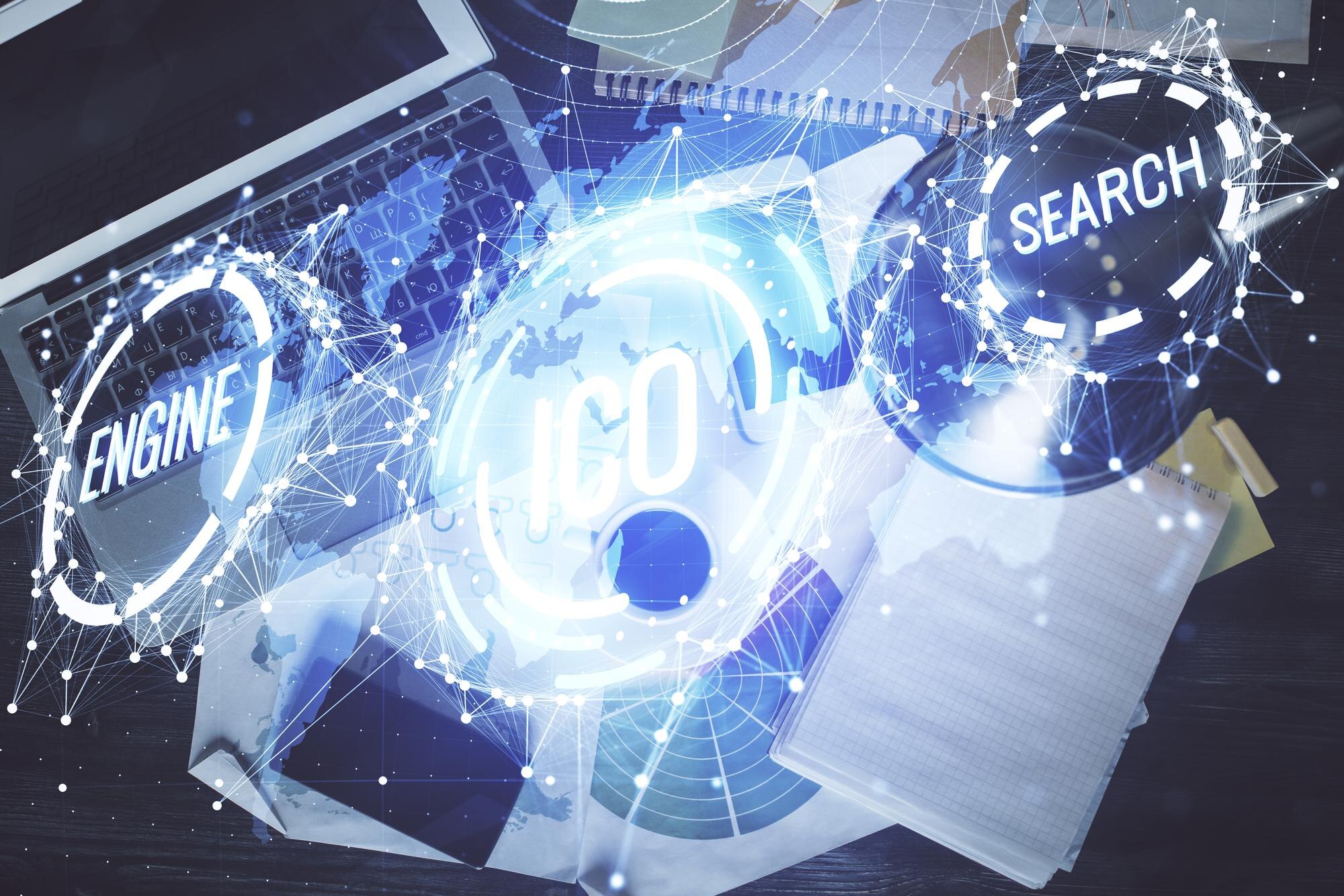 SEO vs GEO vs LEO: Navigating the Digital Frontier for Your Business 46 blockchain theme hologram drawings over computer o e917be5e00b594efe932