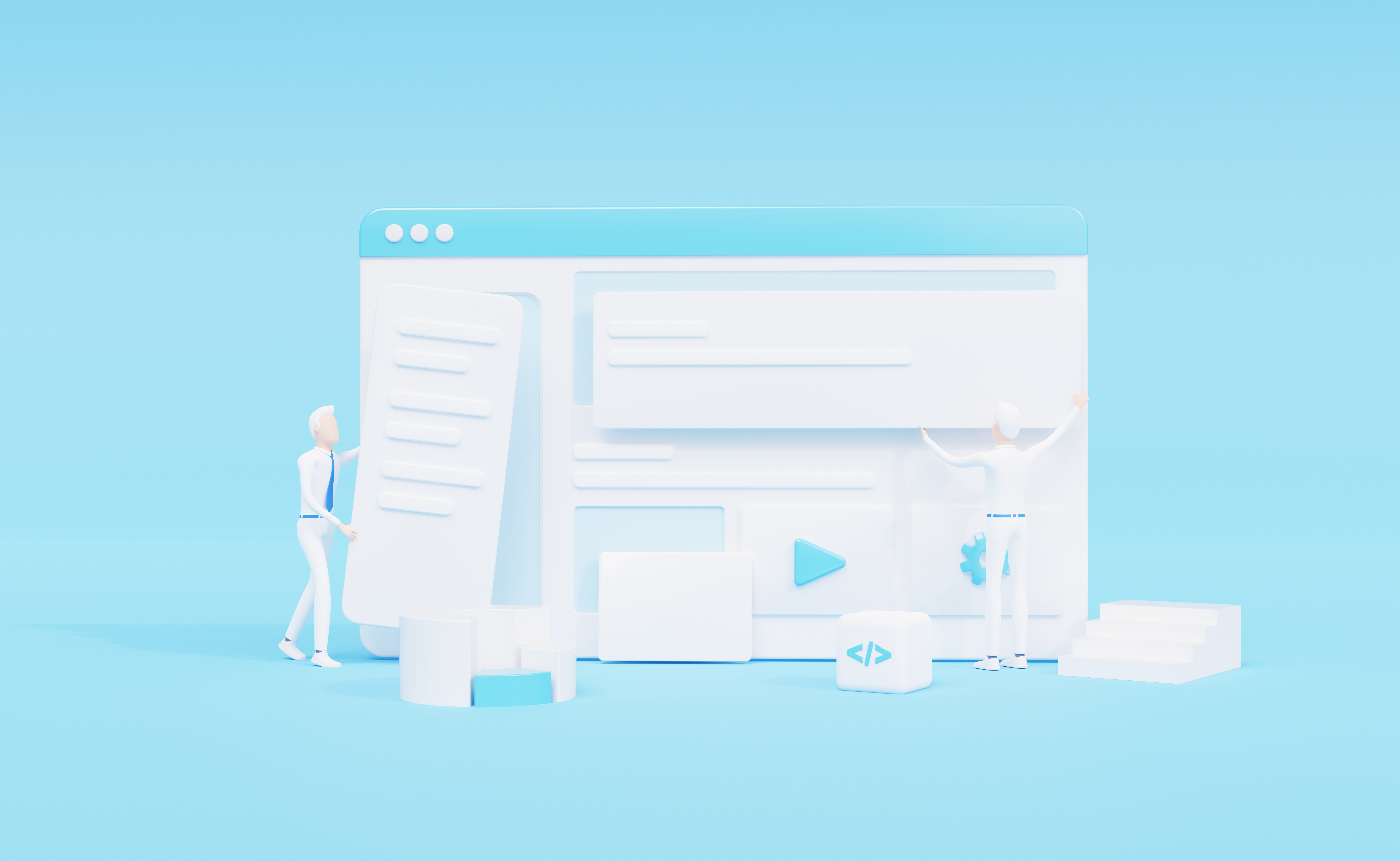 blue white website building 3d illustration e4d6ae09174850508847