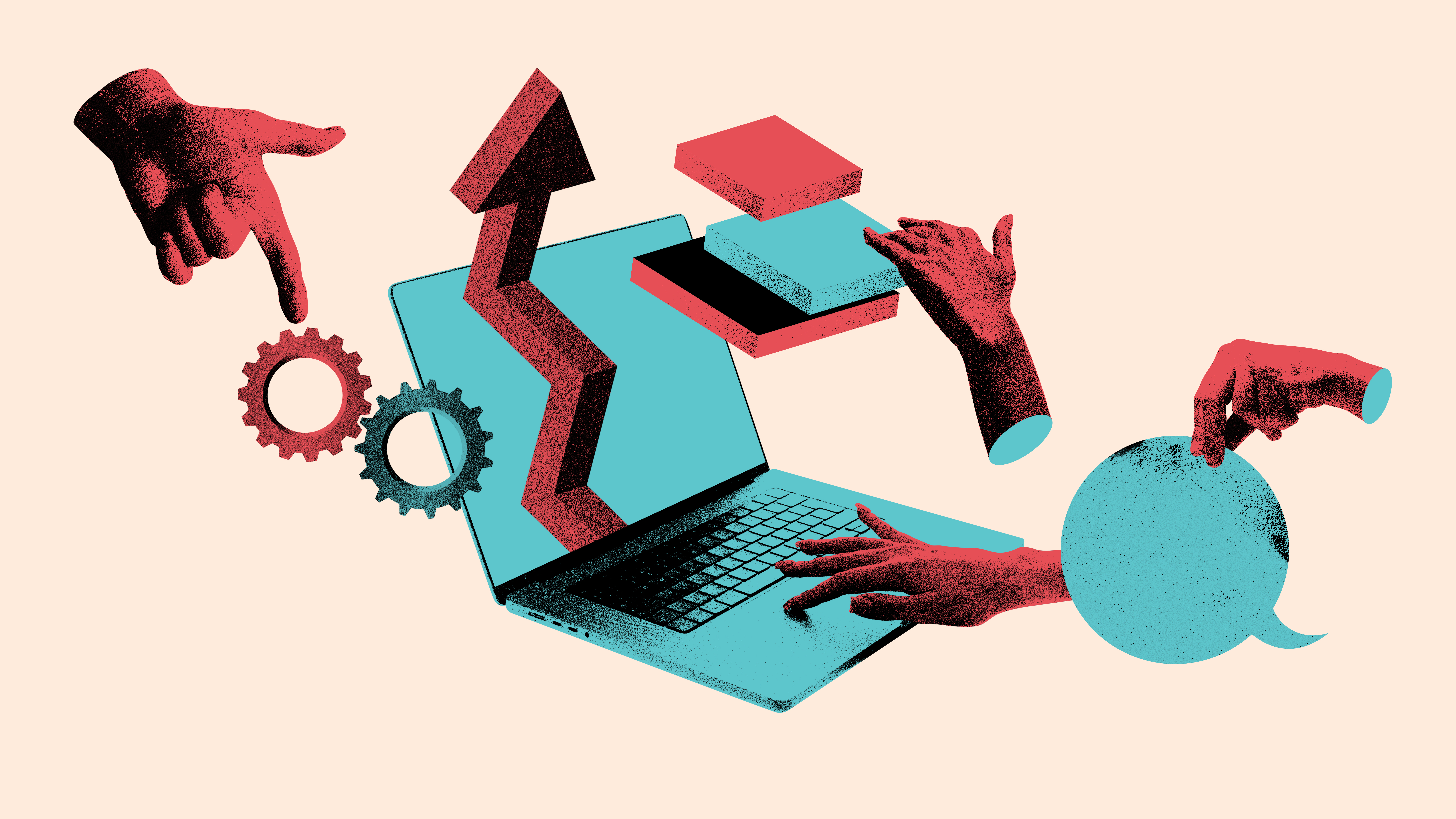 bright collage hands creating system integration 99303ccb5c7bb6de0bcb