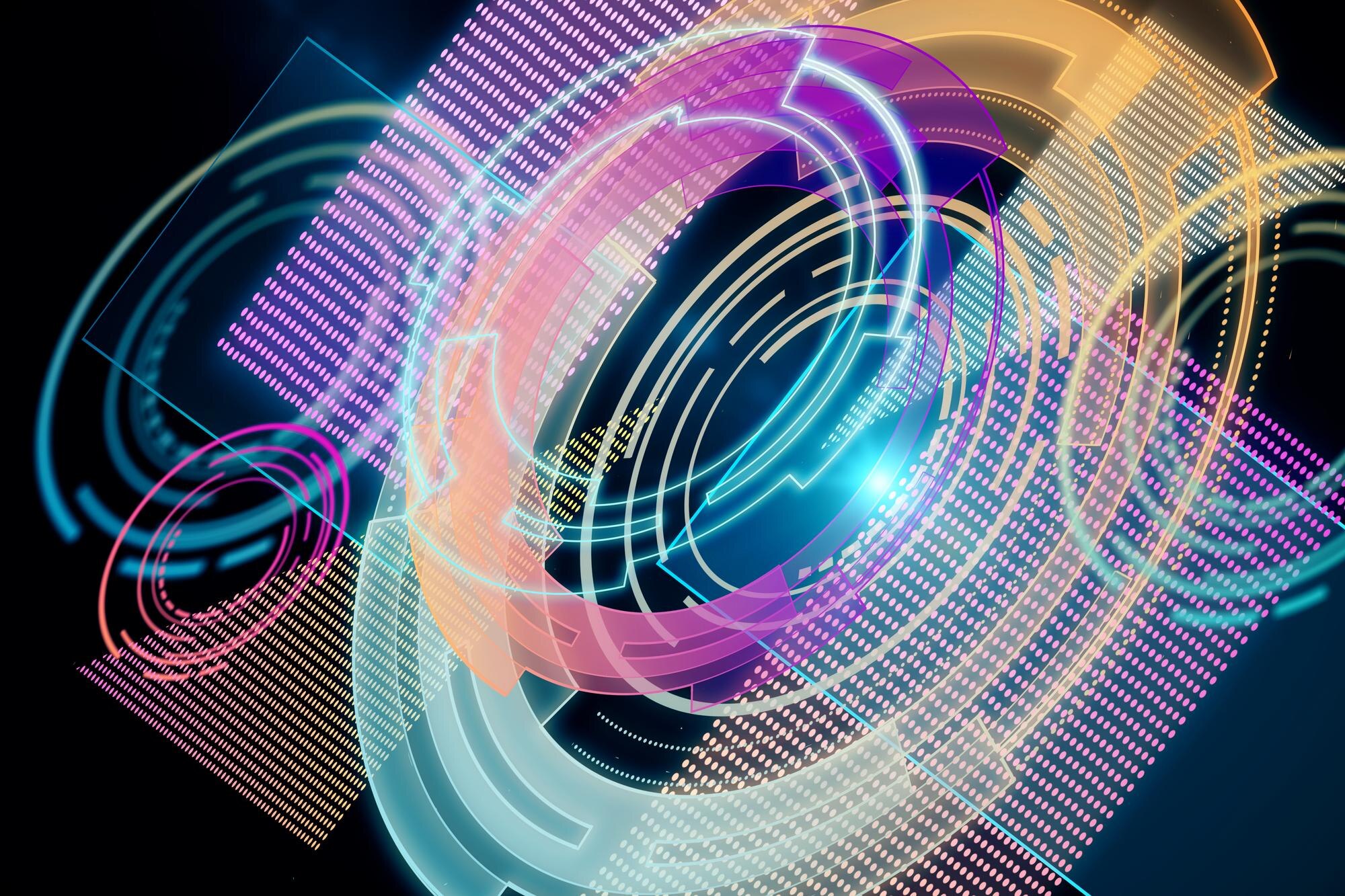 Bright digital button wallpaper