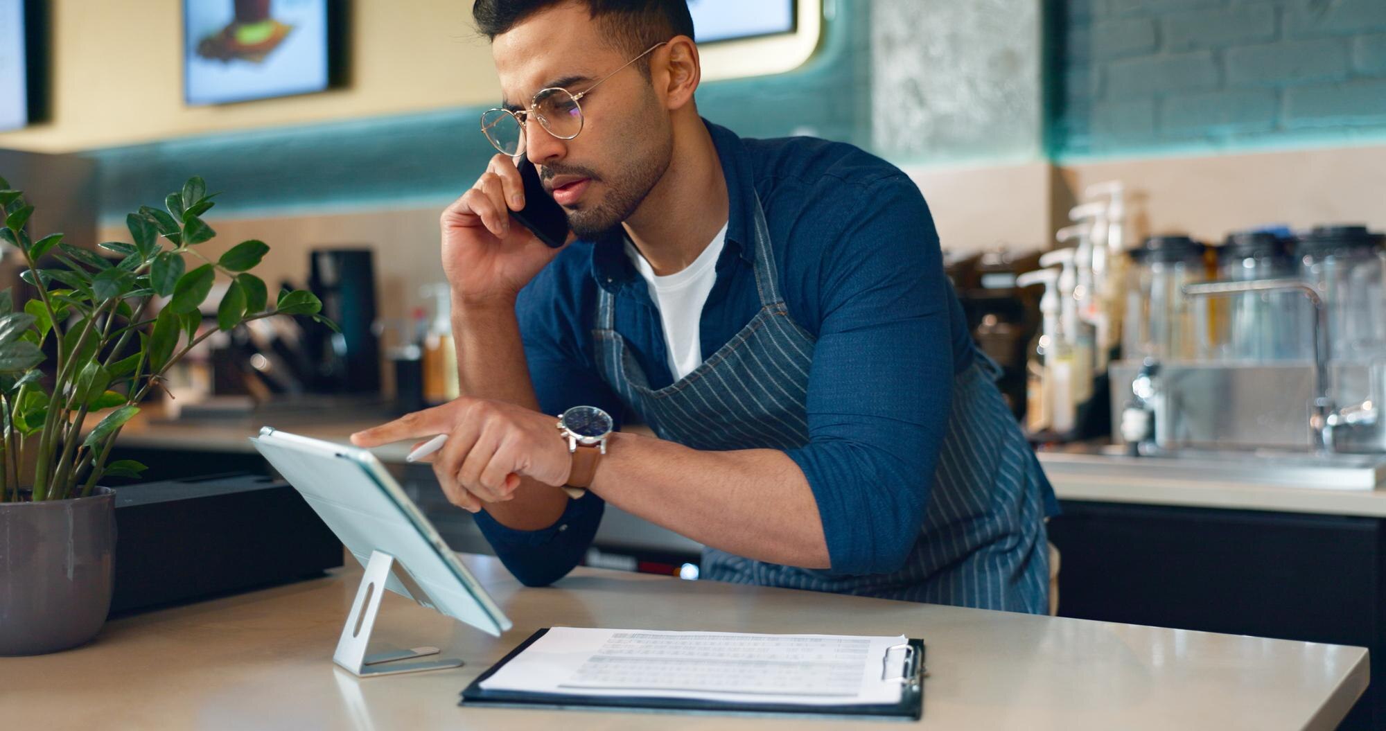 What to automate first: 7 quick wins that slash admin and save hours each week 2 business owner phone call and tablet for restauran ccbd10645e190aefebc5