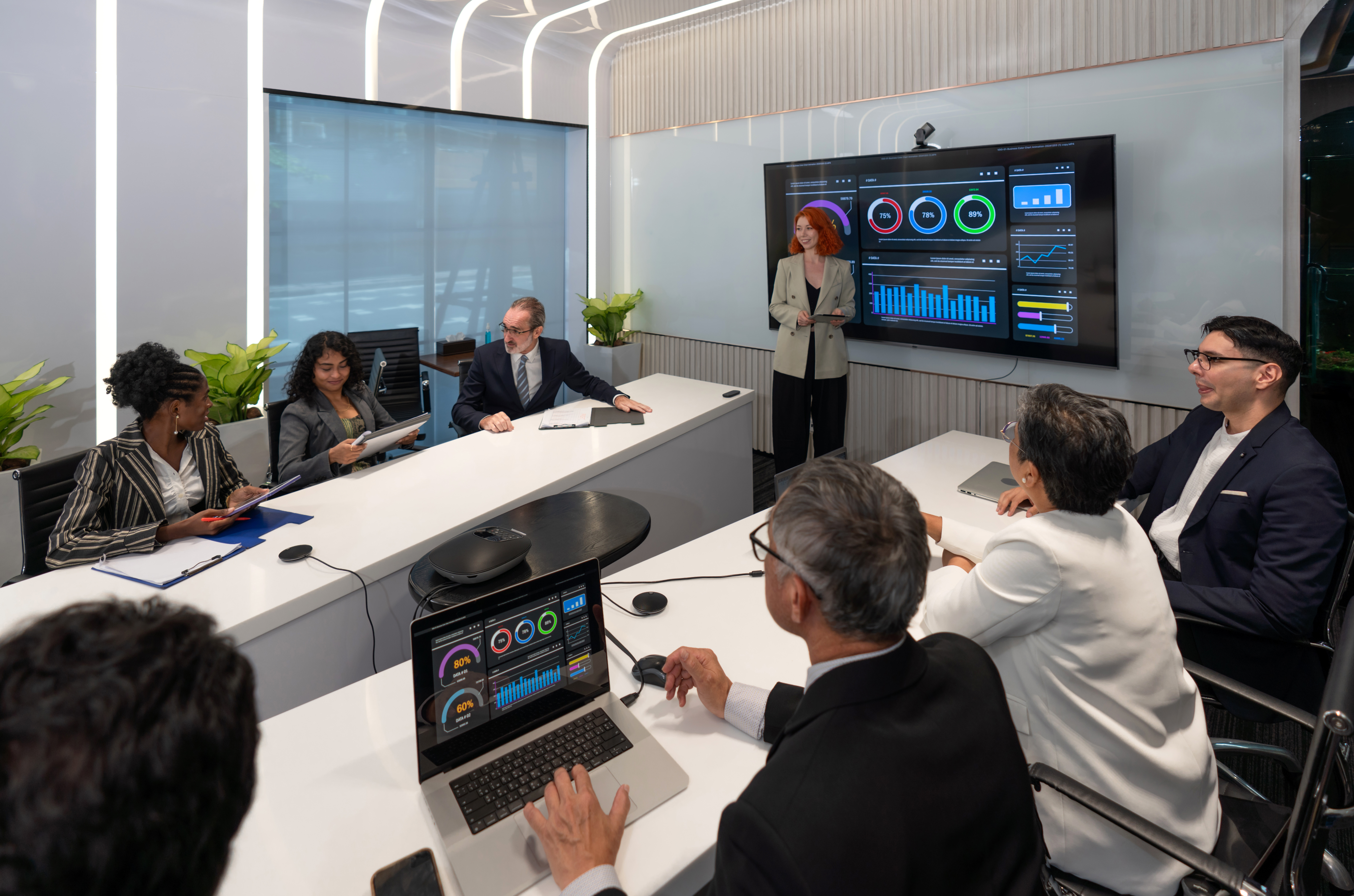 business presentation in modern conference room sh 0e882019b4beabc60b71