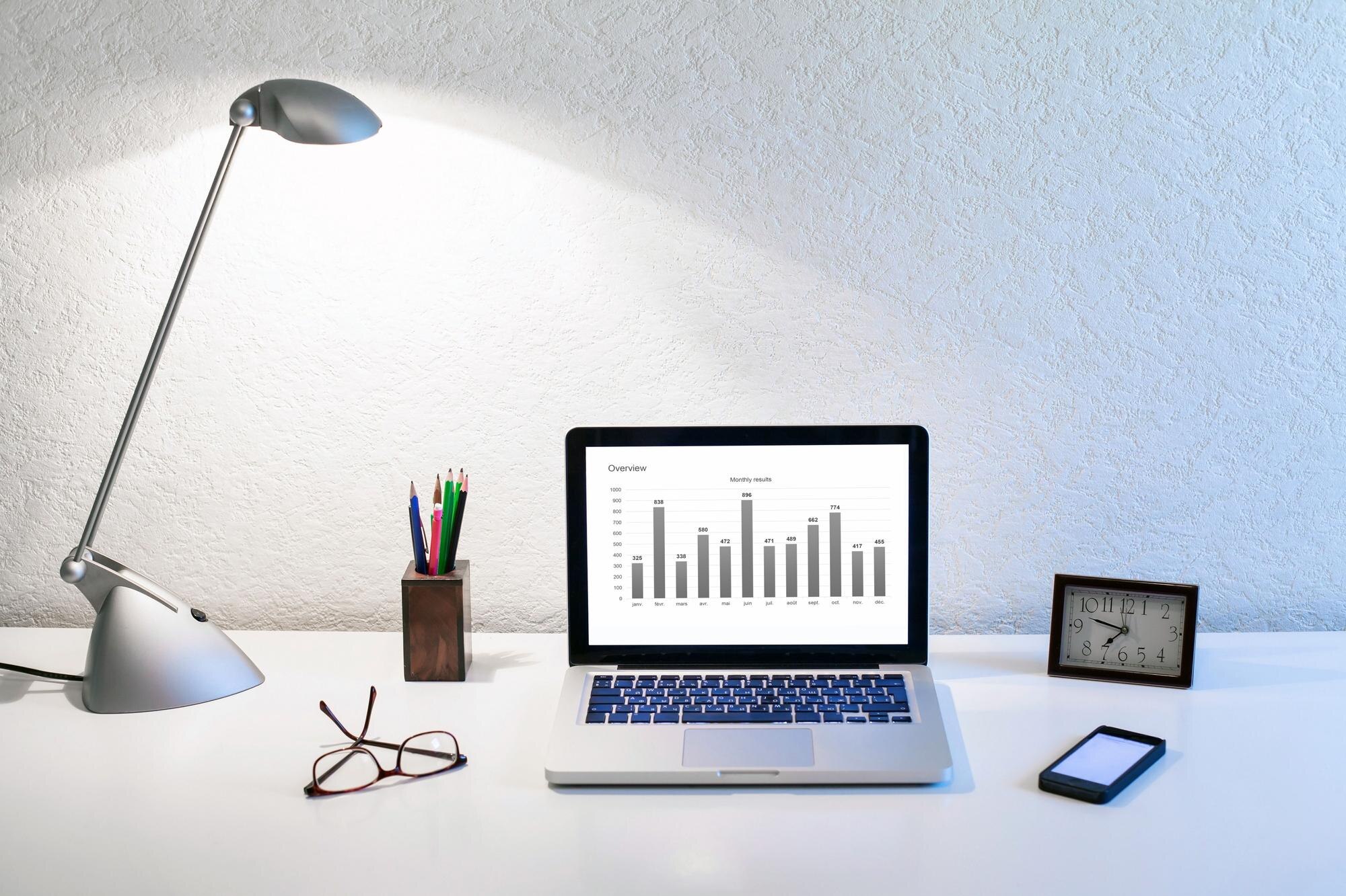 business strategy analysis on the screen of laptop ff88086065a10c74d390