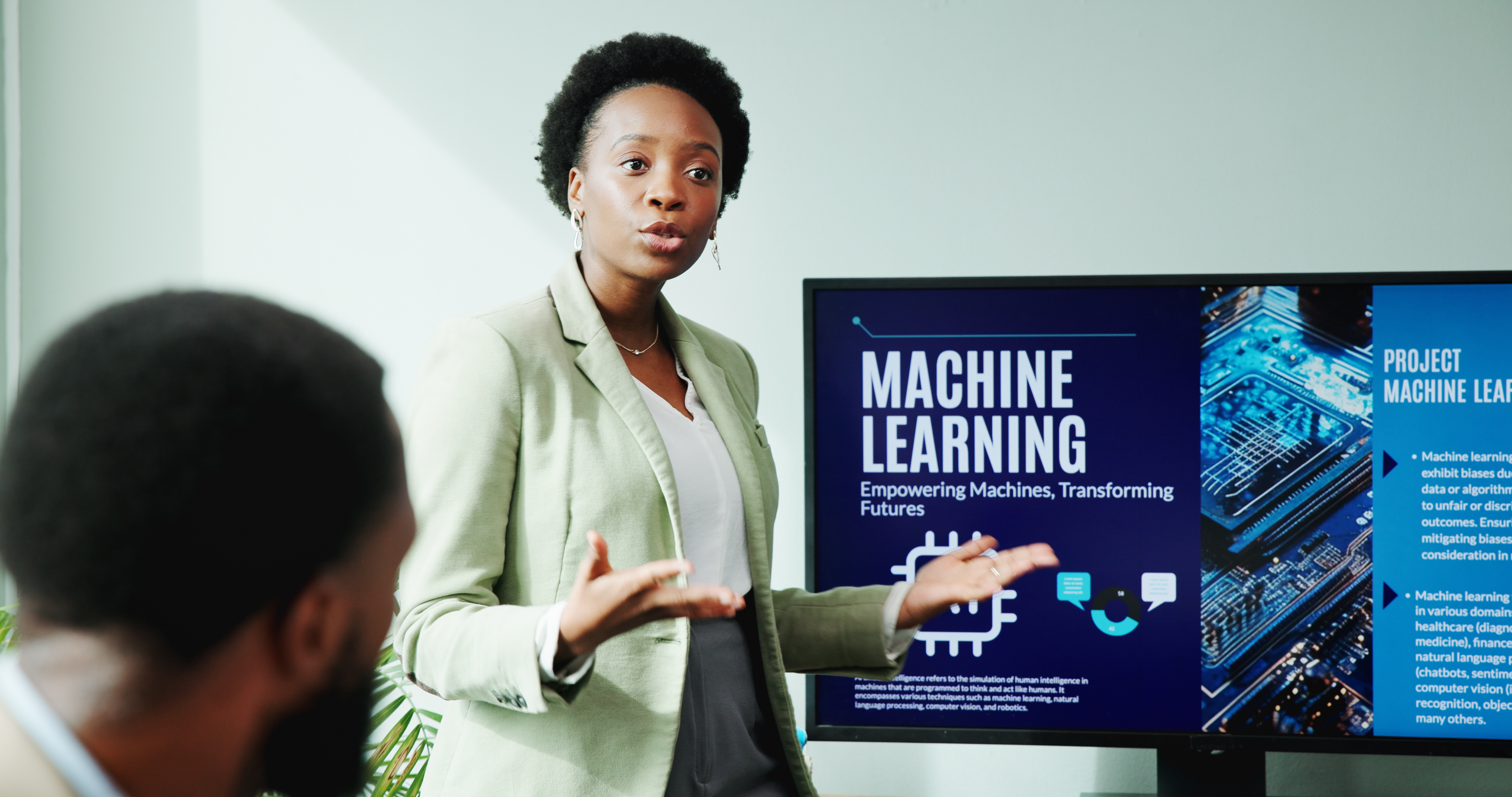 business woman screen and machine learning presen 07fa8d9dacd26665dbe3