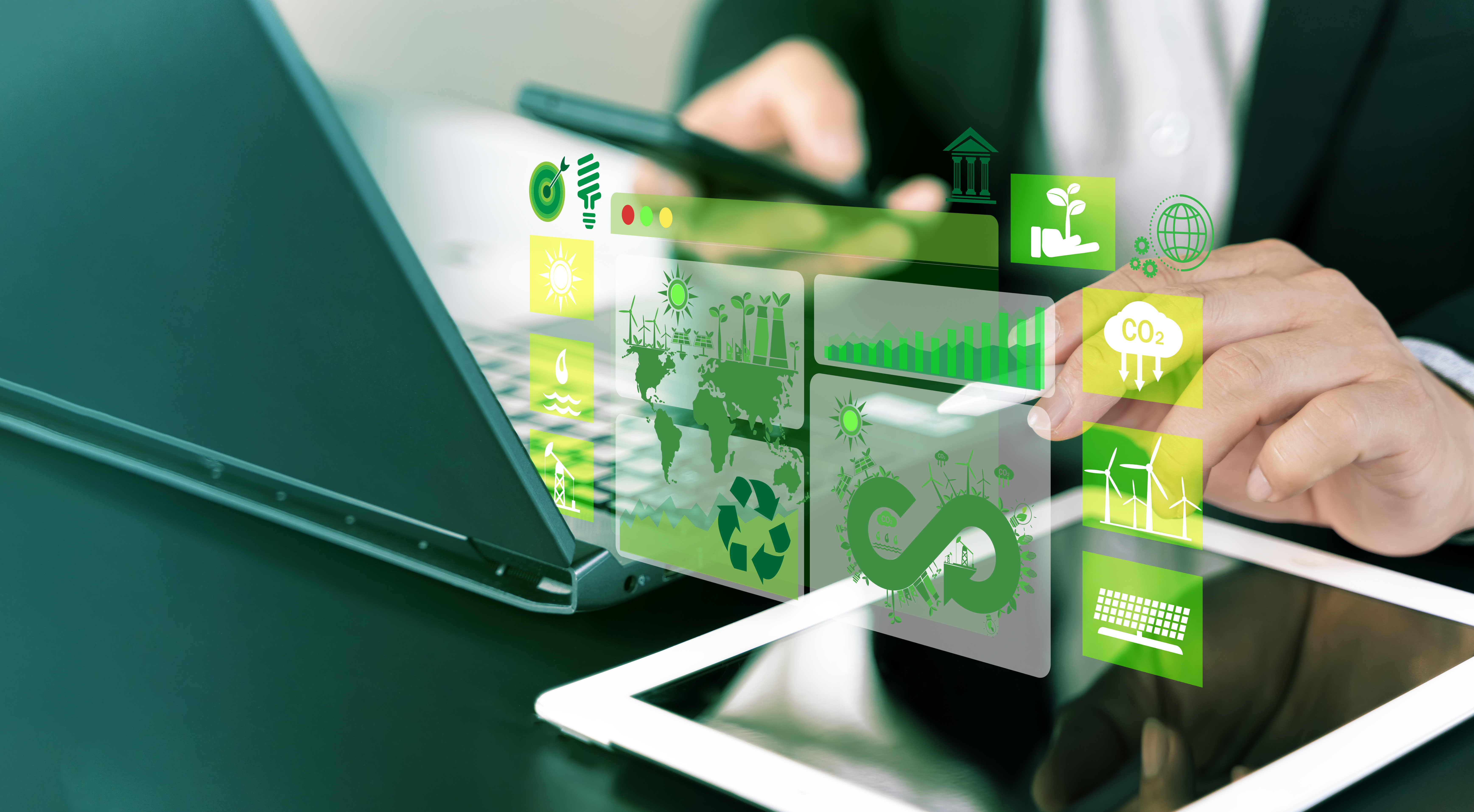 businessman analyze sustainability investment with 83239a6b90ec230b487c