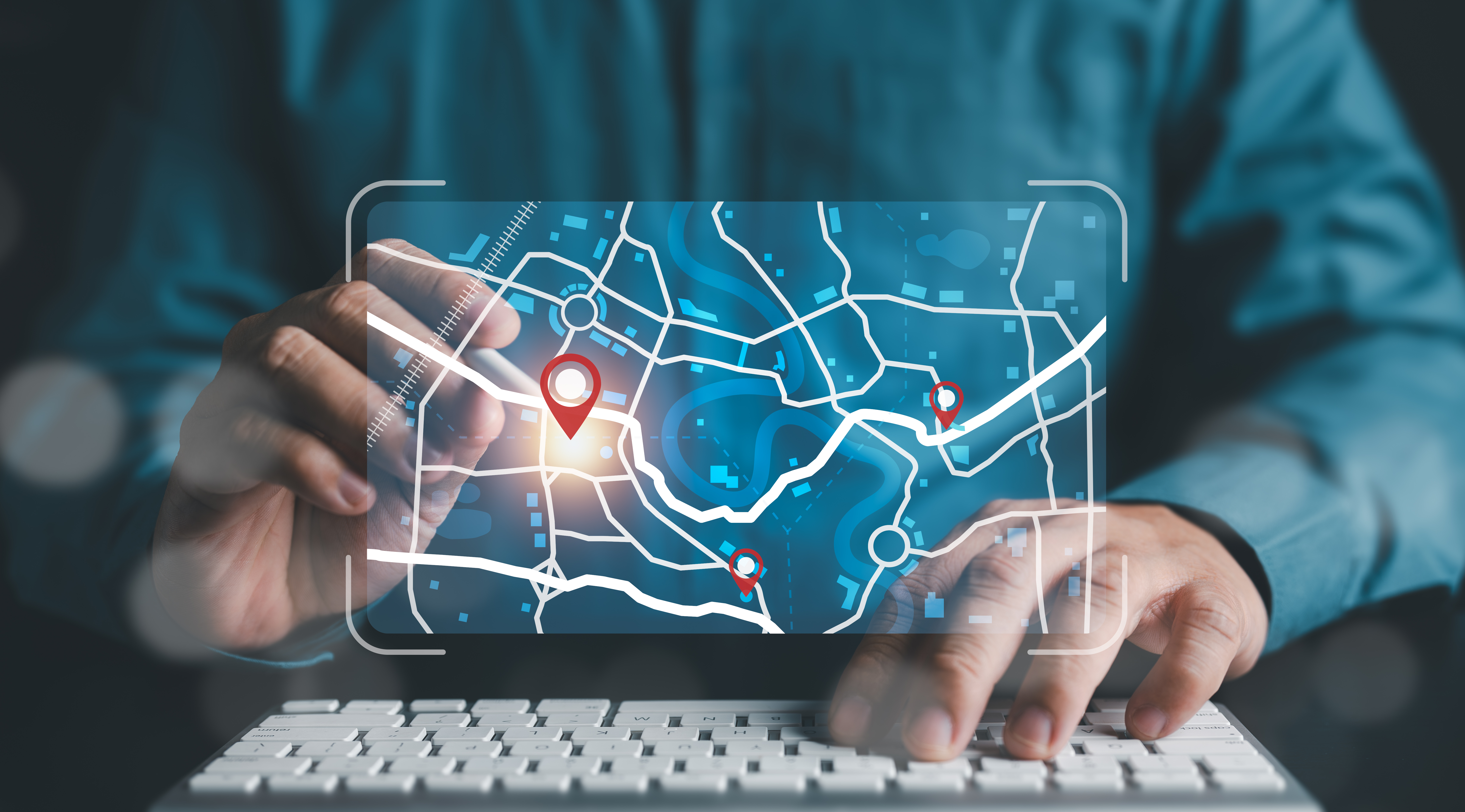 Navigating the Digital Maze: Understanding SEO, GEO, and LEO 43 businessman marking location pin points and search a2acc0d4b8a3a9c10b72