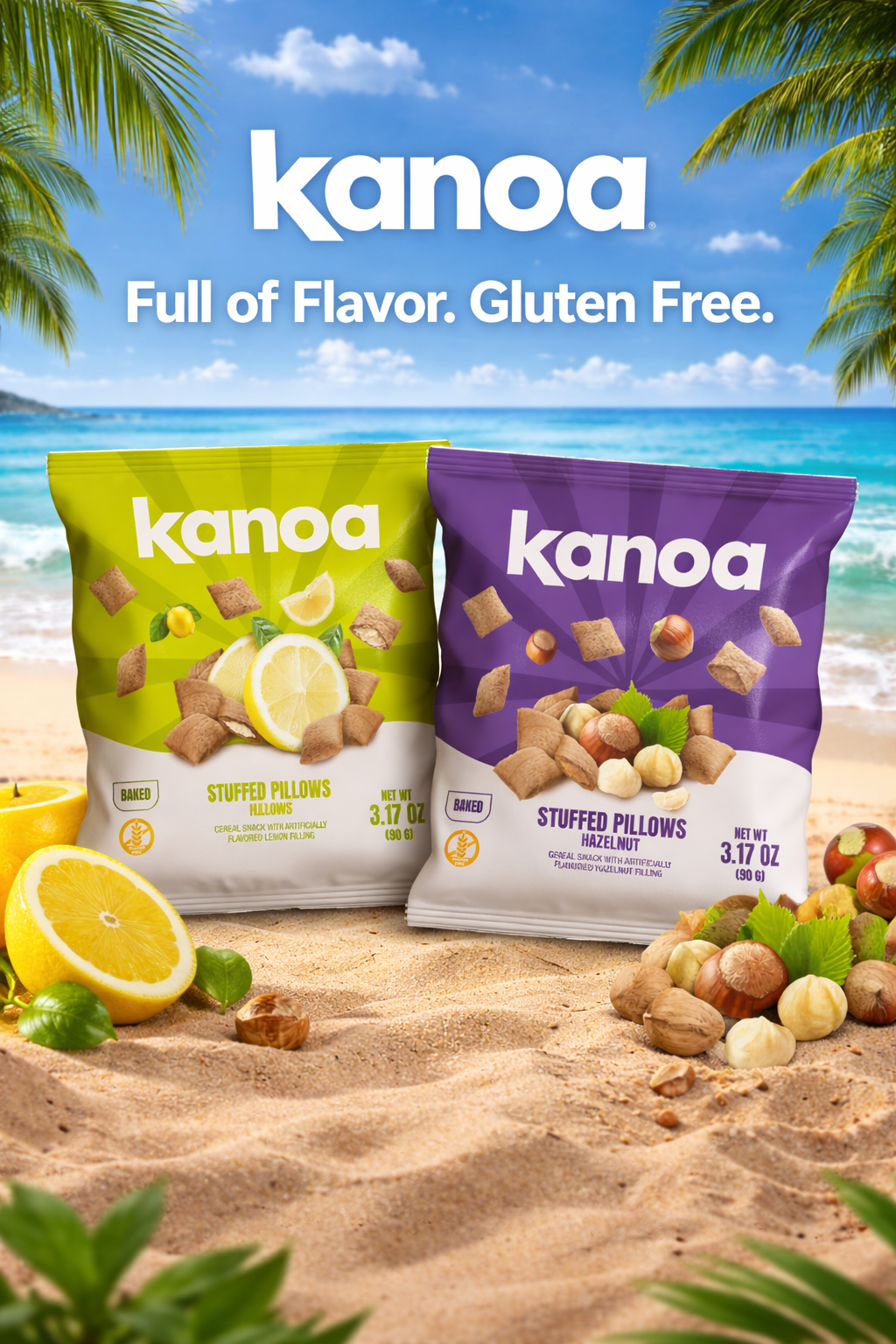 snack lemon and hazelnut kanoa