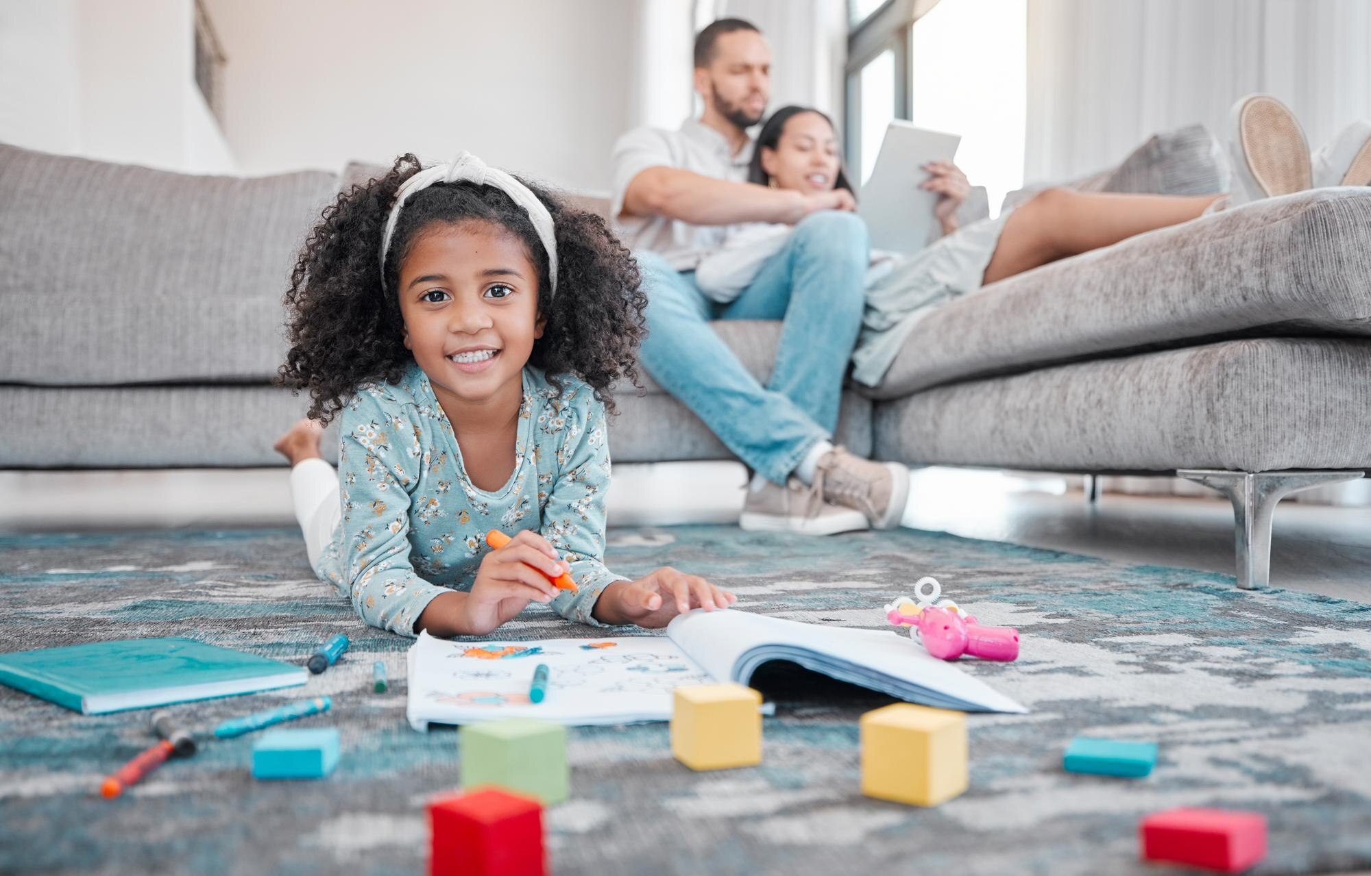child girl or kid drawing in book and relax parent 250d647a63653ac3ea31