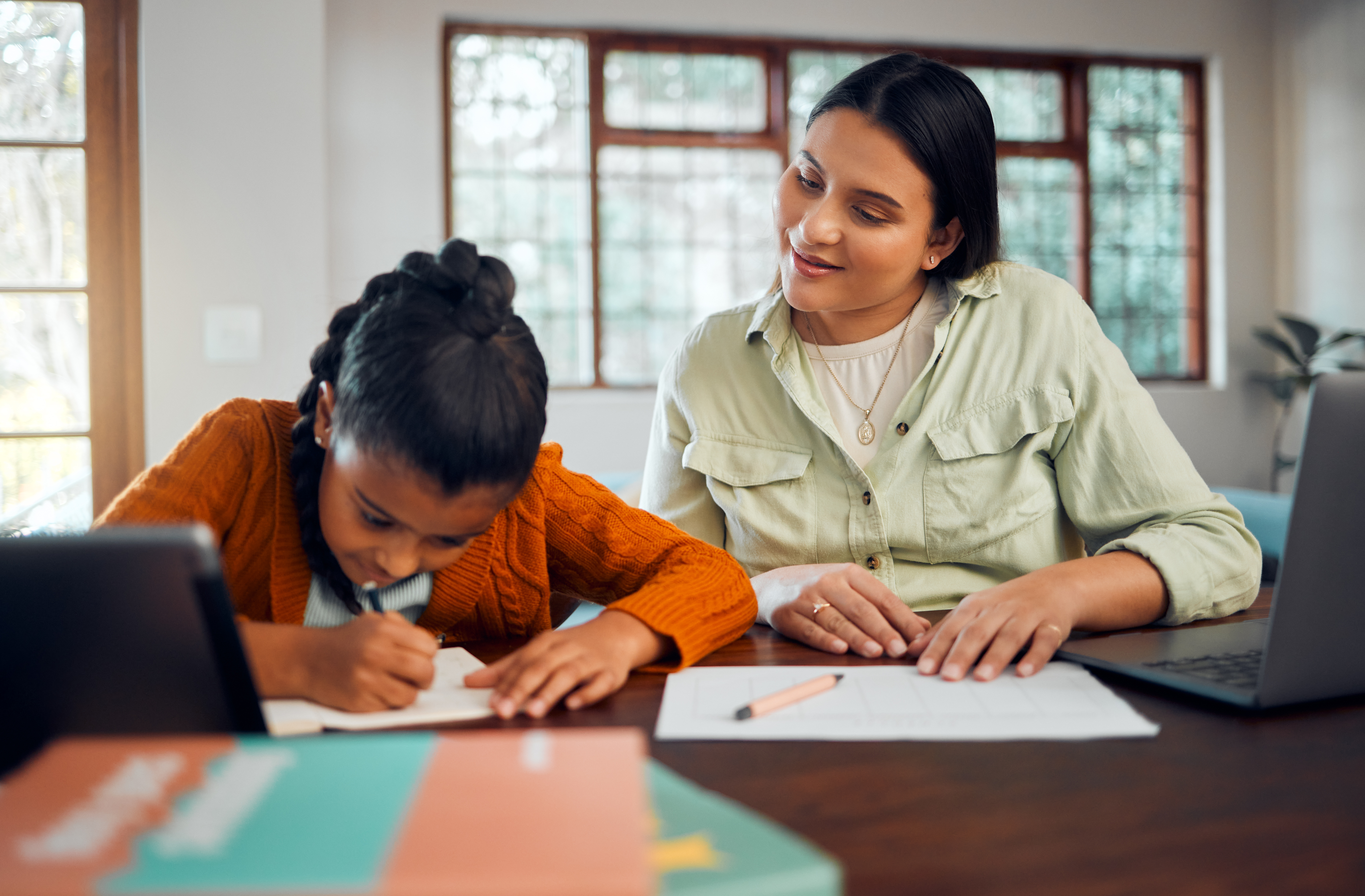 Child Homework And Learning With Mother While Wri 99cafd2fe443b95b7a46