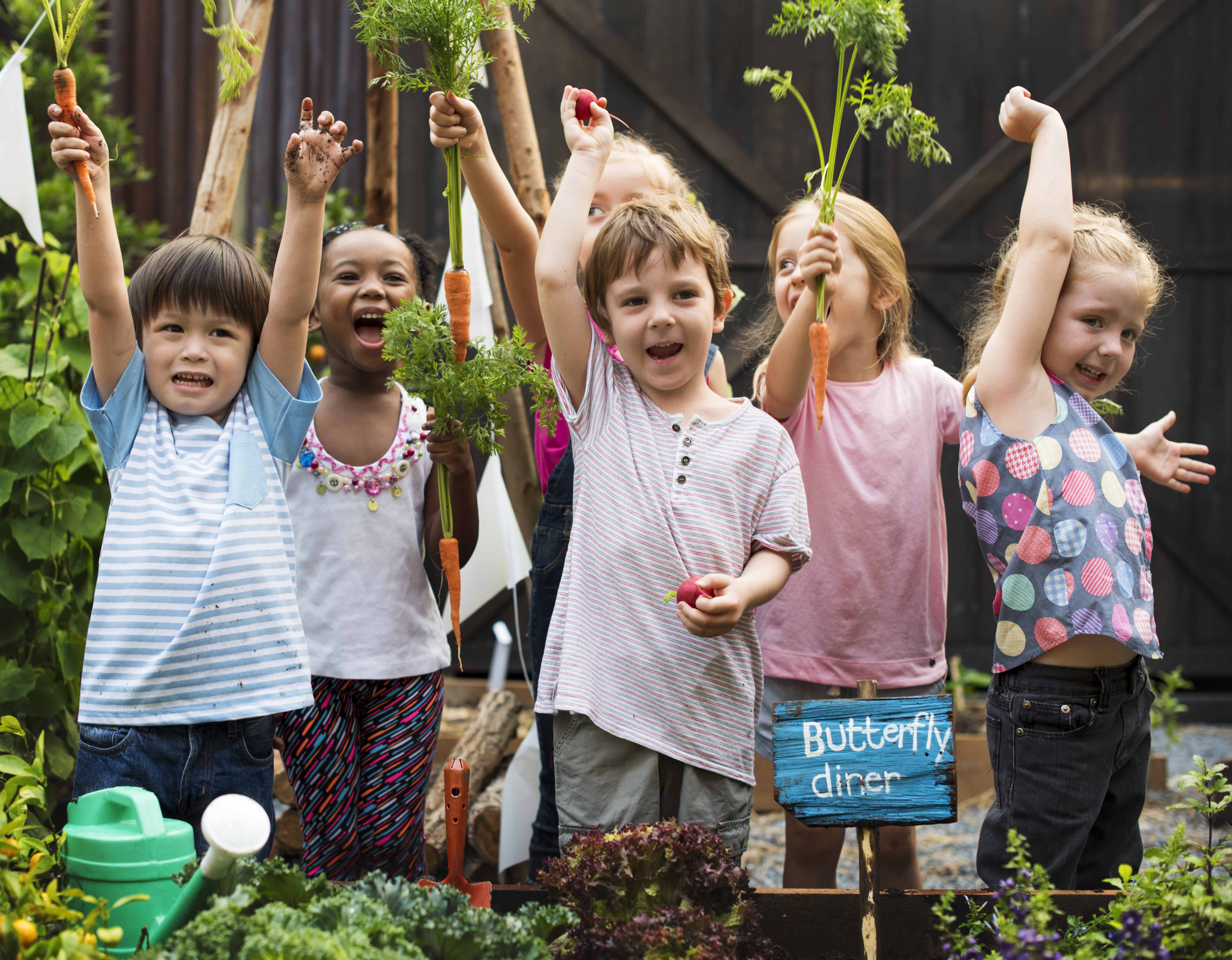 Growing Young Minds: Fun and Educational Gardening Activities for Kids! Children Holding Carrot In A Garden 64d39d3420cefe0d2833