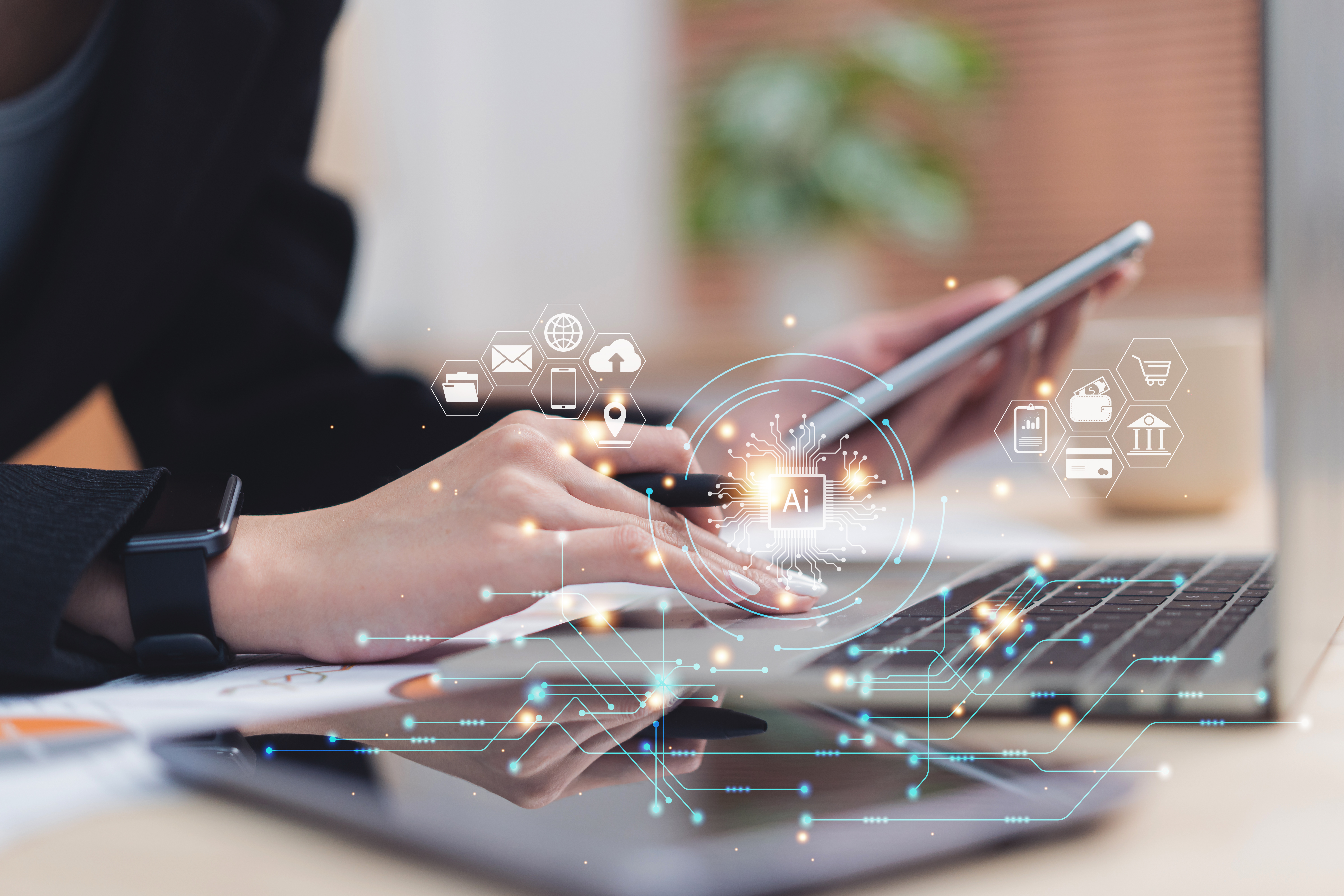 close up hands of business person using phone and b57593811798ac366f03 - MedWell Digital Marketing Agency