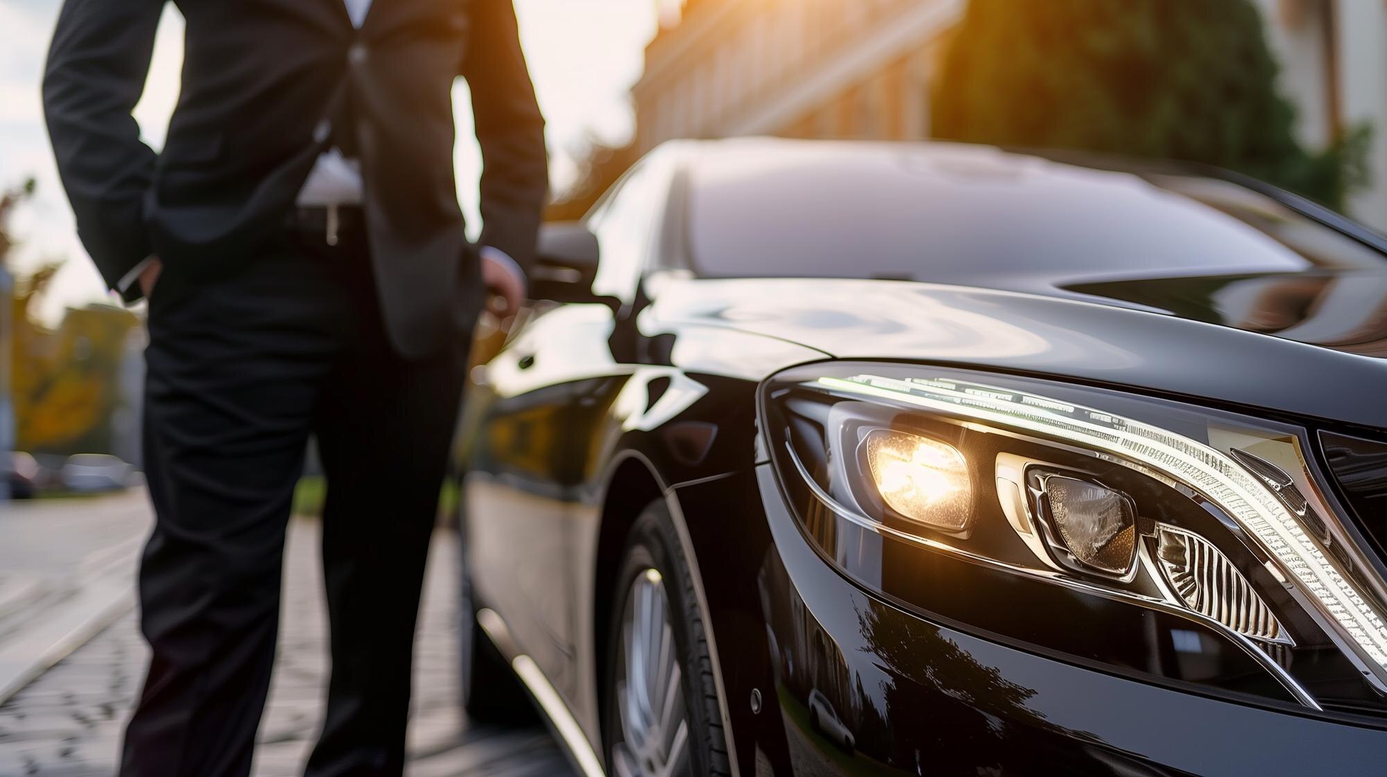 An inside view of a MCR EXEC chauffeur operating a luxury black Mercedes V-Class through Manchester’s city streets, illustrating comfort, precision, and first-class passenger care. Close-up of a professional MCR EXEC chauffeur driving a black Mercedes V-Class in Manchester, focusing on hands on the wheel and refined interior.