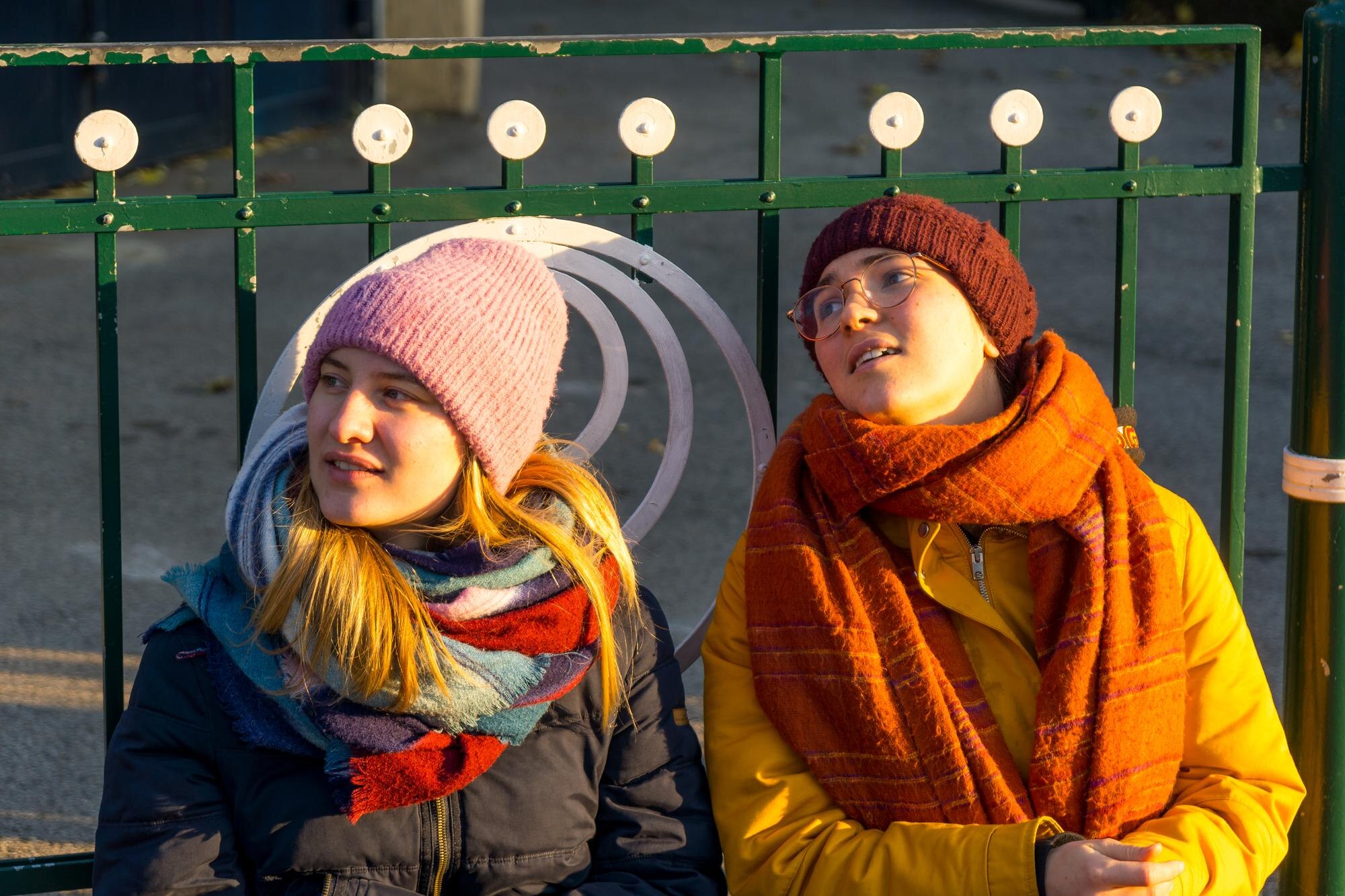 closeup shot of a caucasian lesbian couple in wint 729f3e77a2cd5b824872