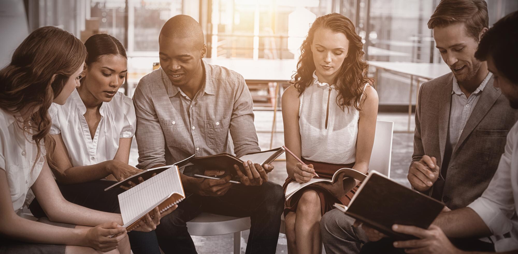 a Christian group working together in community