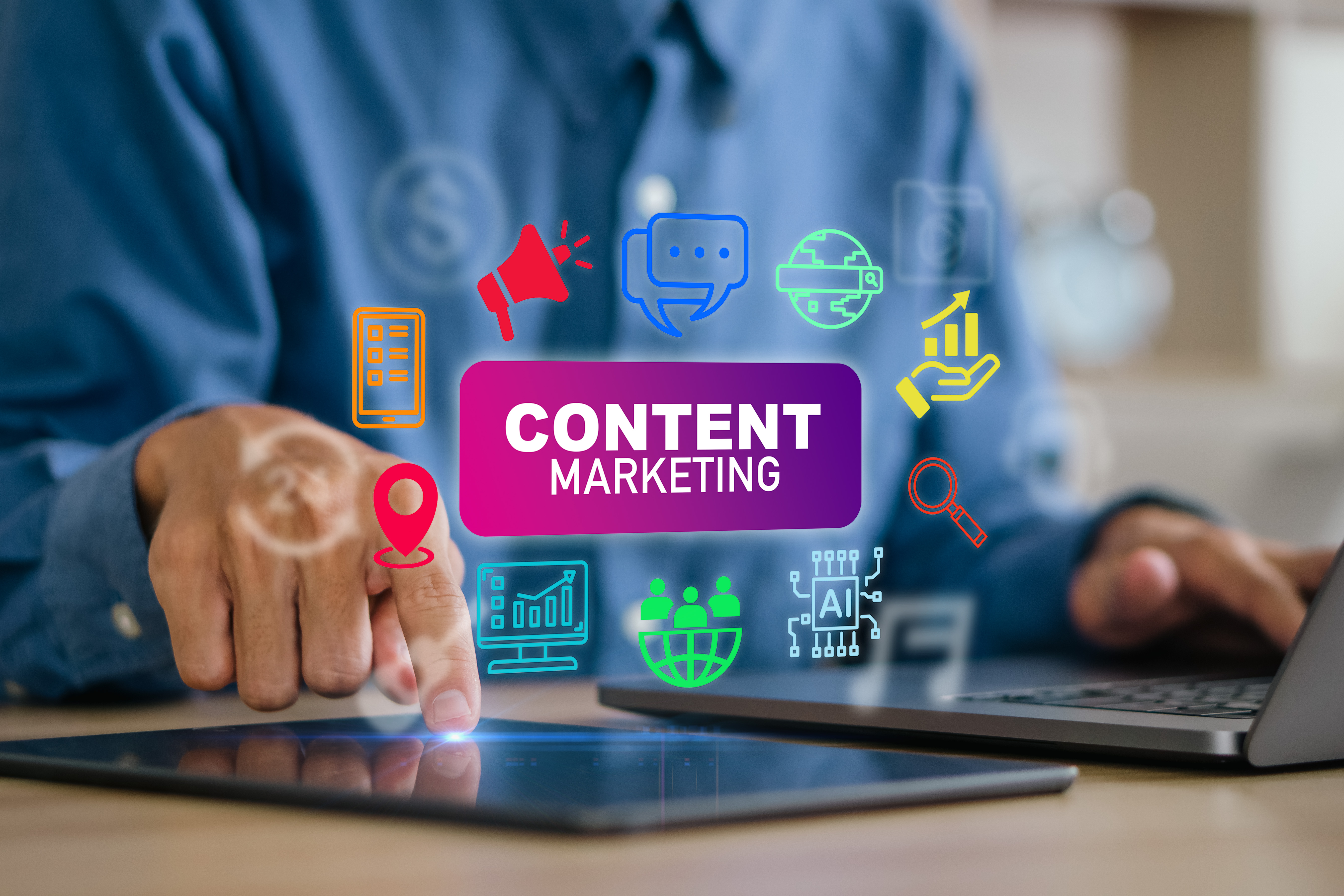 Mastering Content Marketing: Strategies for Wellness Professionals 1 - MedWell Digital Marketing Agency content marketing concept content creator using t 57699f0ed9ac7f5f75be - MedWell Digital Marketing Agency