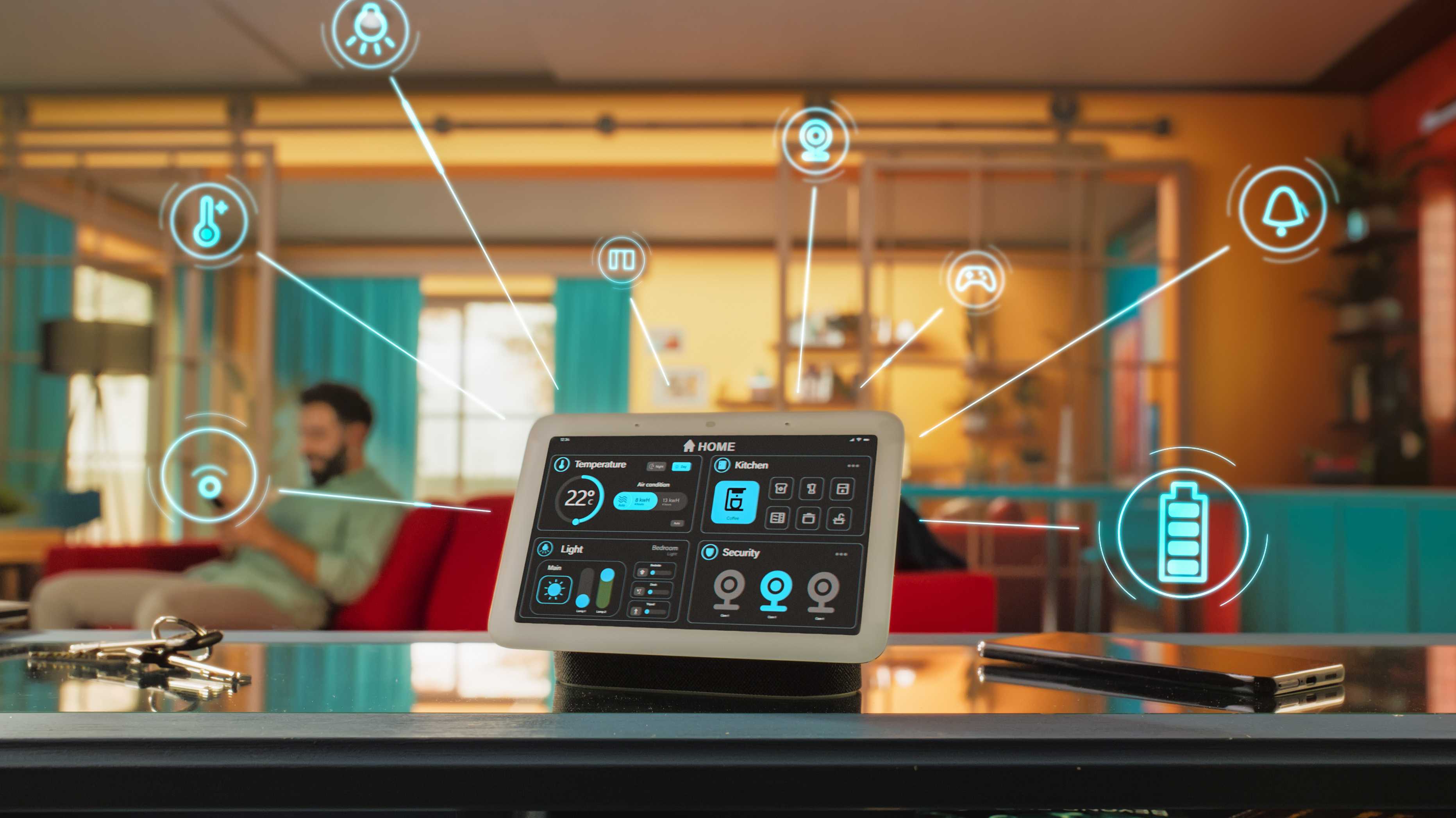 creative smart home device with dark theme infogra fc079f660b725a80737c