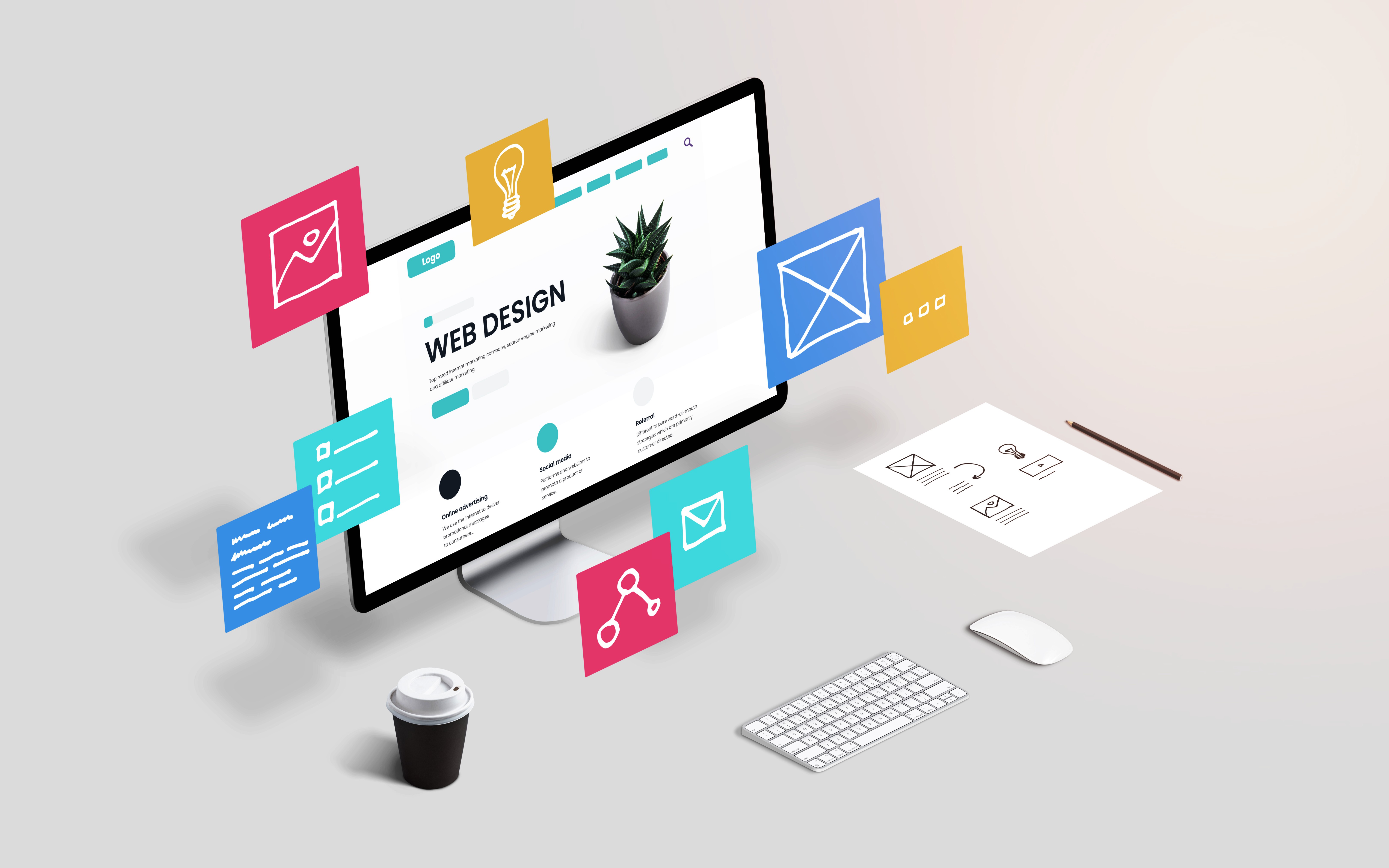 creative web design studio with flying web page la 135ba3a9fc012735cca9