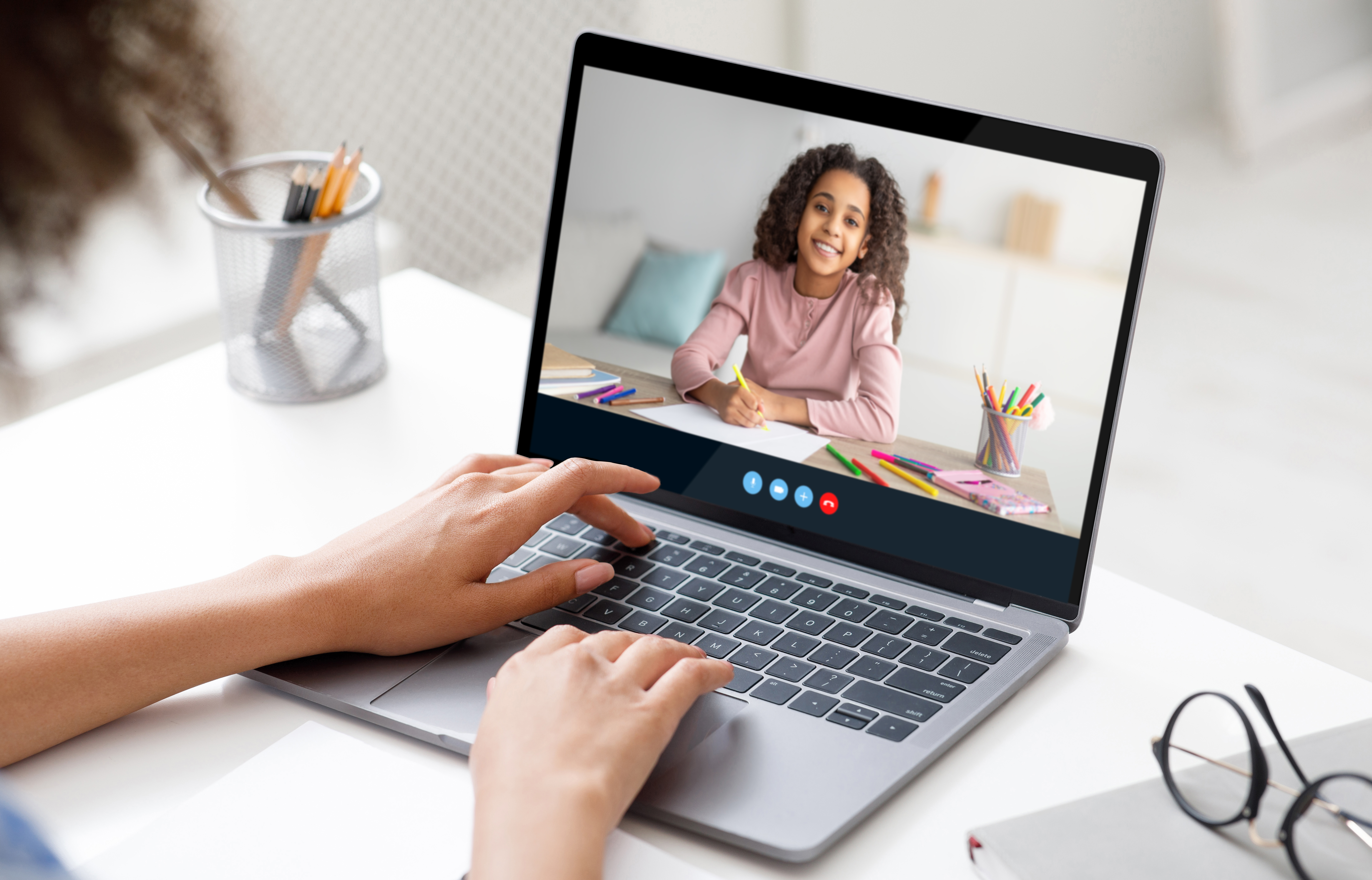 Cropped Black Woman Teacher Calls Online To Teen G C46ee640e35717e4d78b