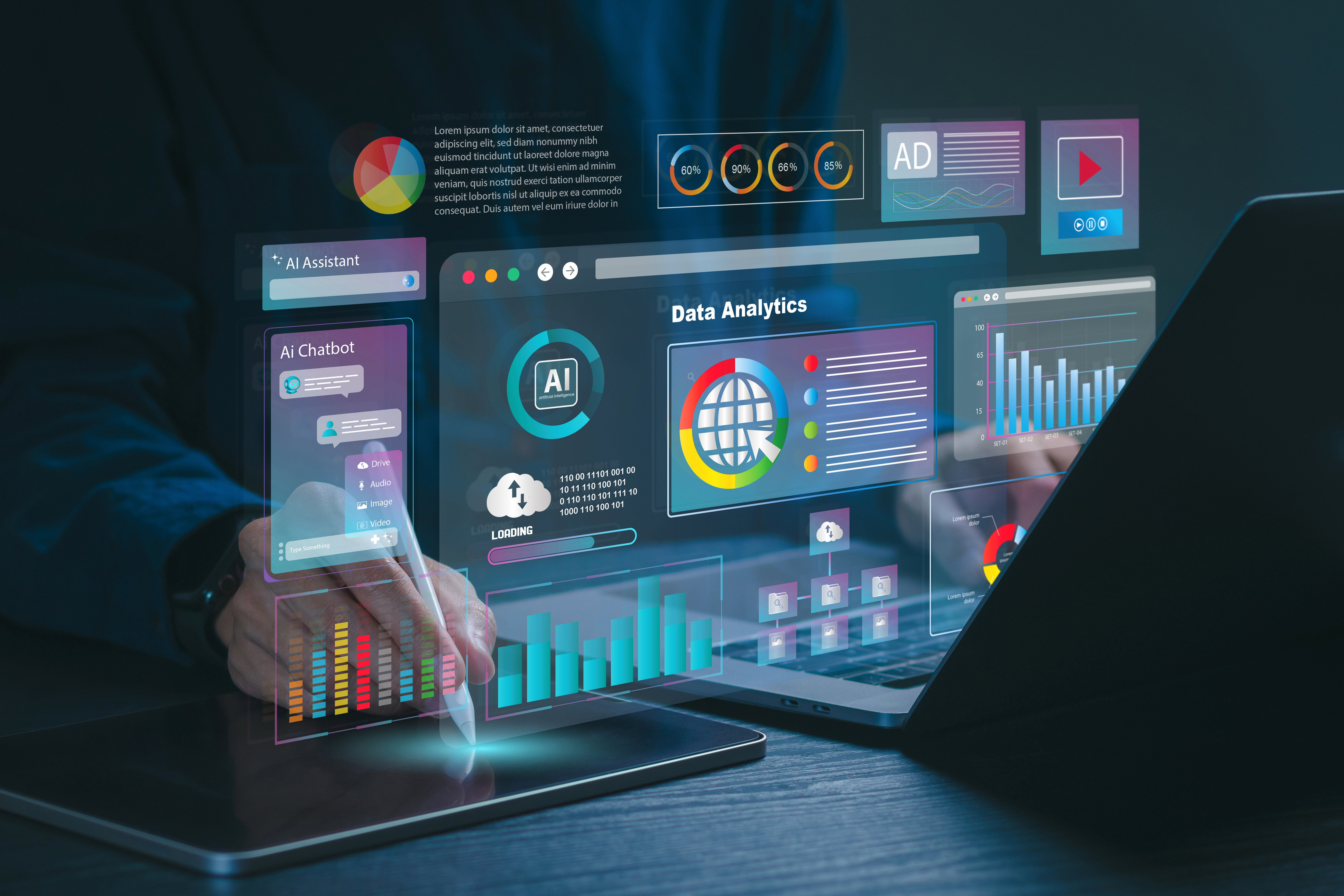 Data analytics automated with ai technology busin