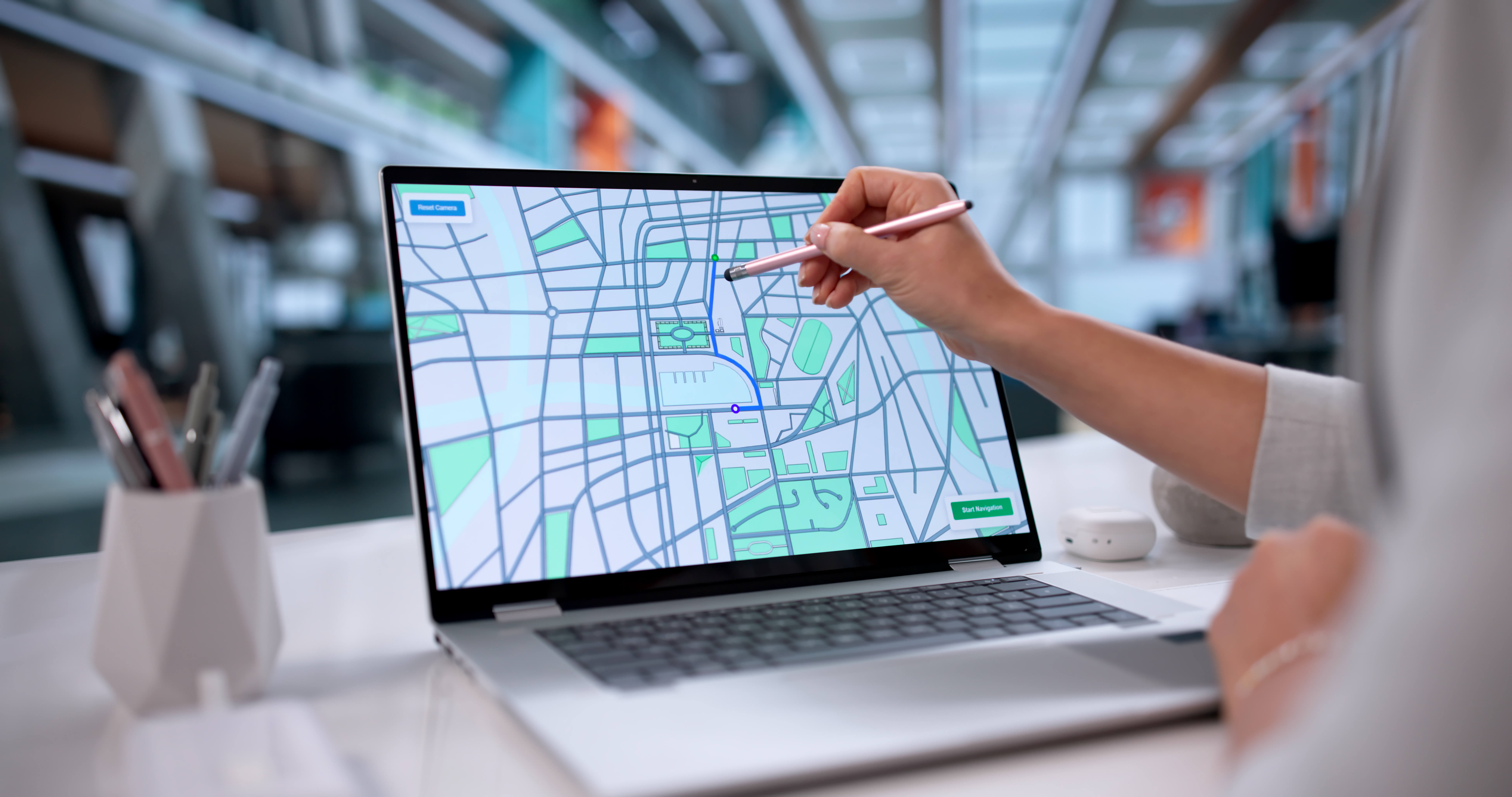 digital technician navigating gps map c11c6f371de66af899e1