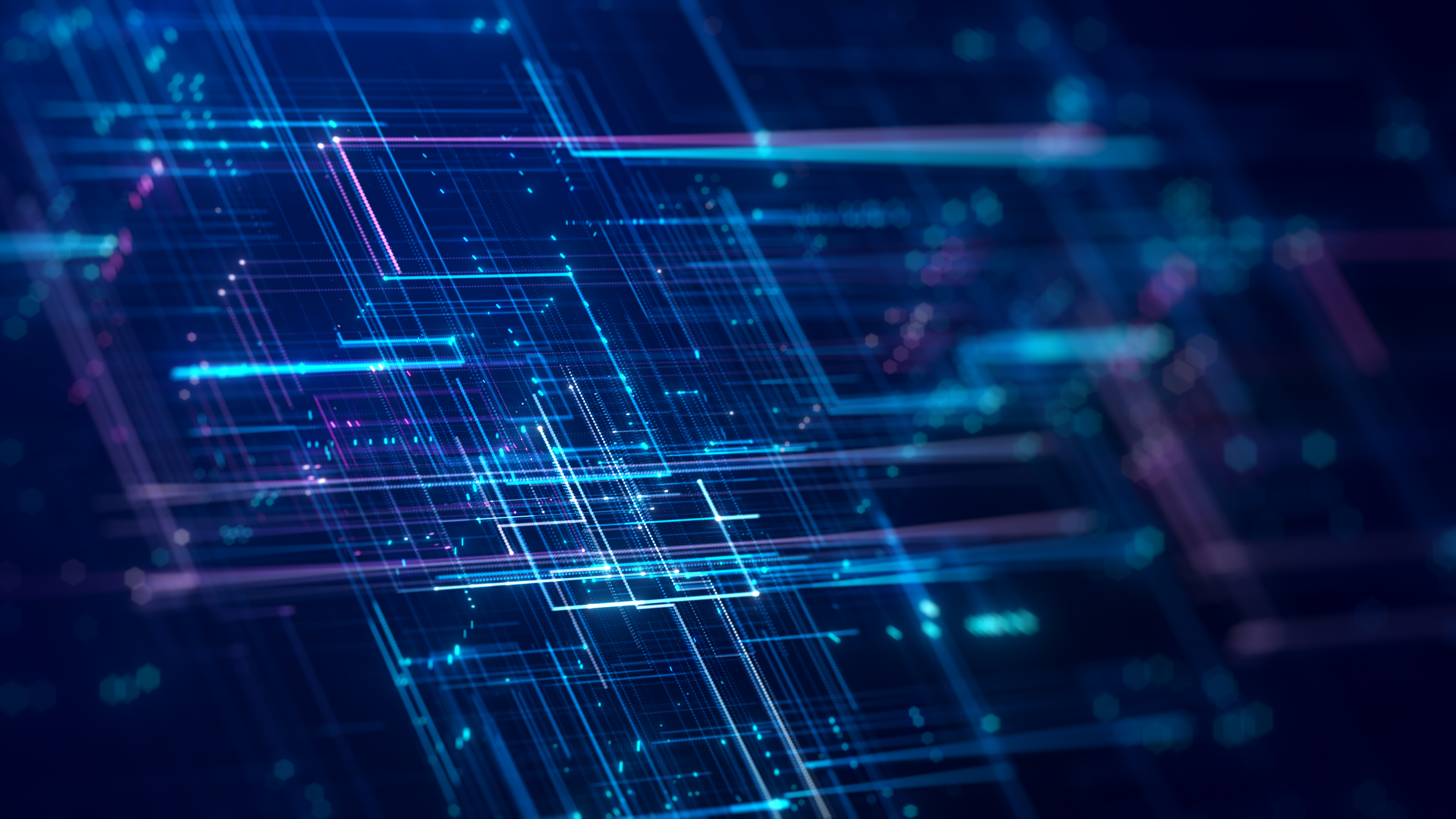 Digital technology abstract concept small particle