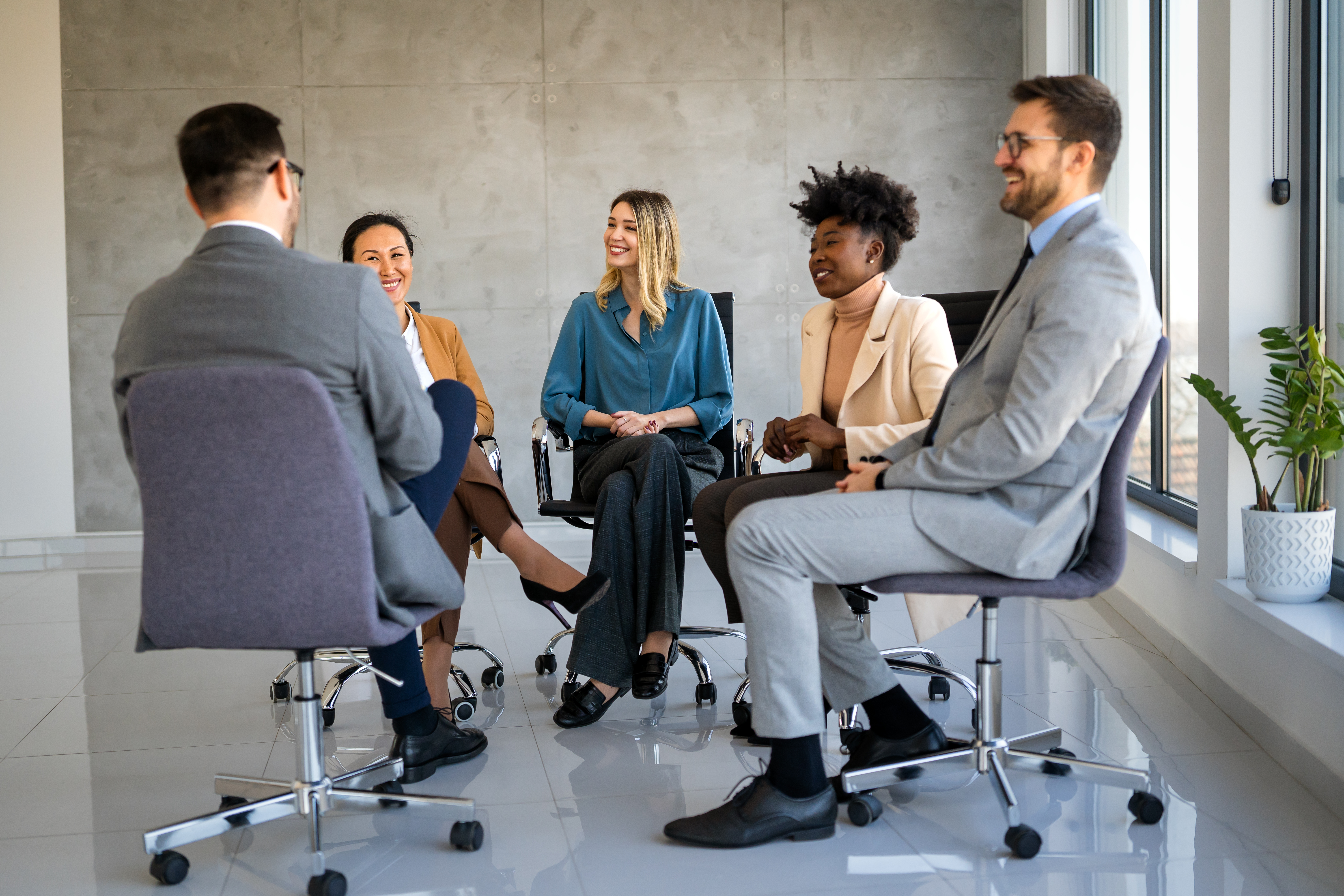 diverse business people sitting in circle at group 215456bc2c8a06d1ce5d