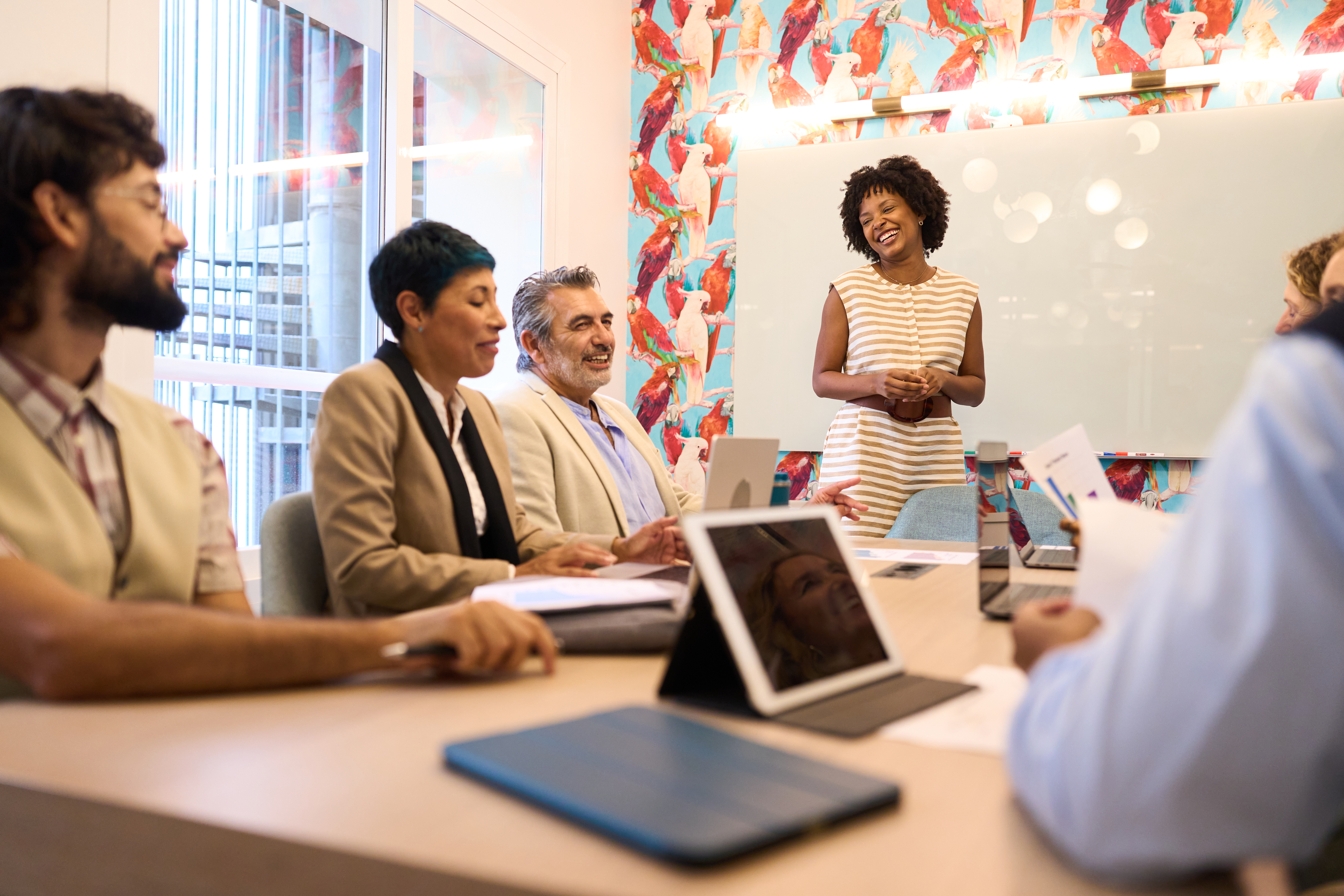 Building a Sales Coaching Culture: The Key to Sustainable Performance 2 diverse business team collaborating during present e8728b84c2d52c7fc60a
