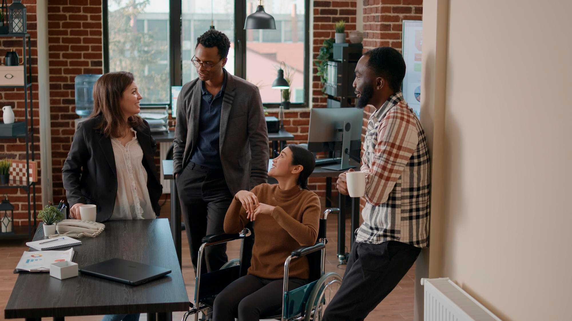 diverse group of people laughing and having fun on 84db0d944f9df685c1ca
